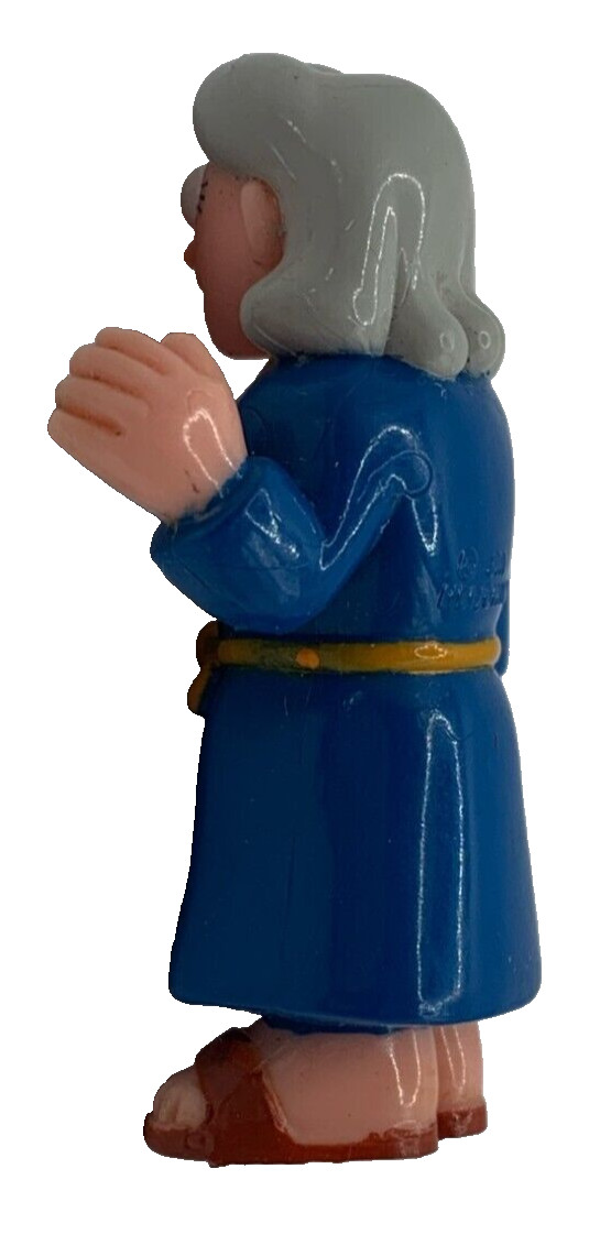 Noahs Ark Beginners Bible Mrs Noah Plastic Toy Figure Blue Dress 2.5 Inches