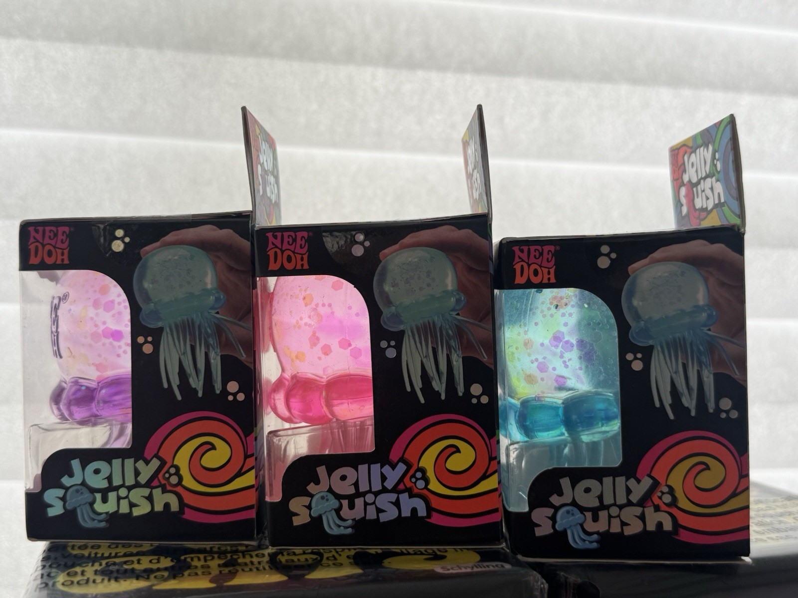 Set of 3 – NeeDoh Jelly Squish – Authentic Schylling Pink/Blue/Purple NIB