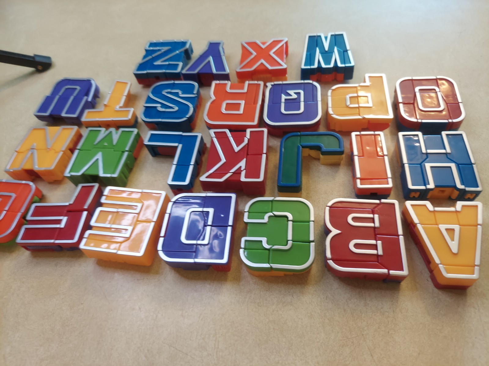Alpha Bots Transforming Robot Transformers 25 Letter Set MISSING V