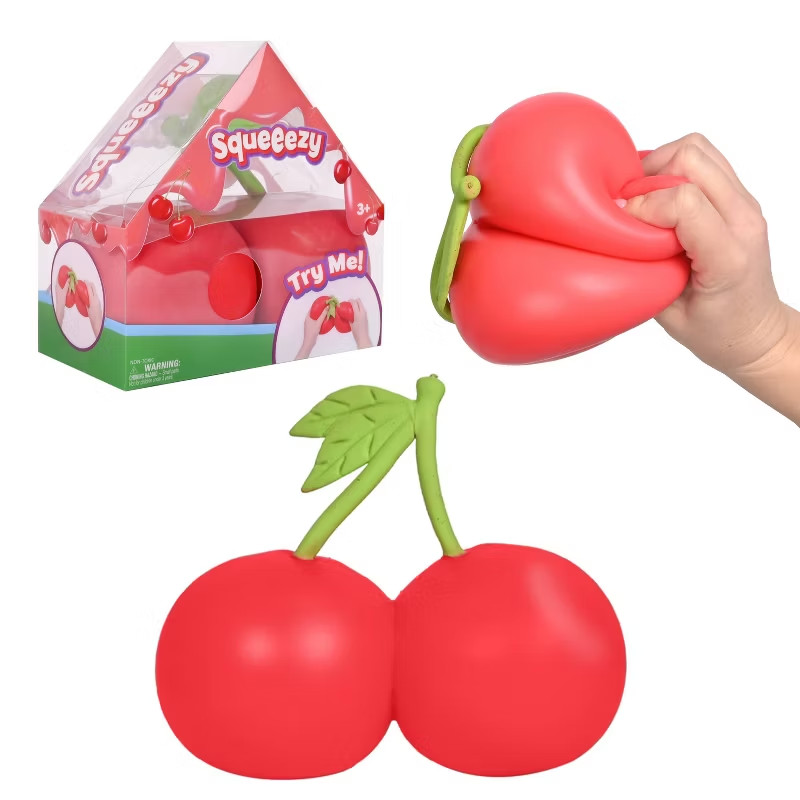 Squeeezy Squishy Sunny Days Toymendous Cherries JUMBO Squeeze Toy Rare Viral