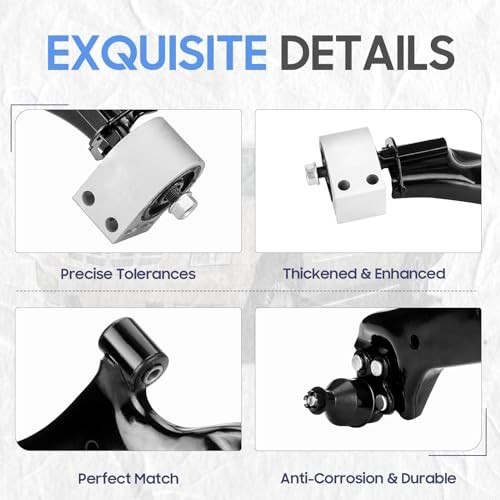 Front Lower Control Arms w/Ball Joints Sway Bar Links Replacement Suspension Kit
