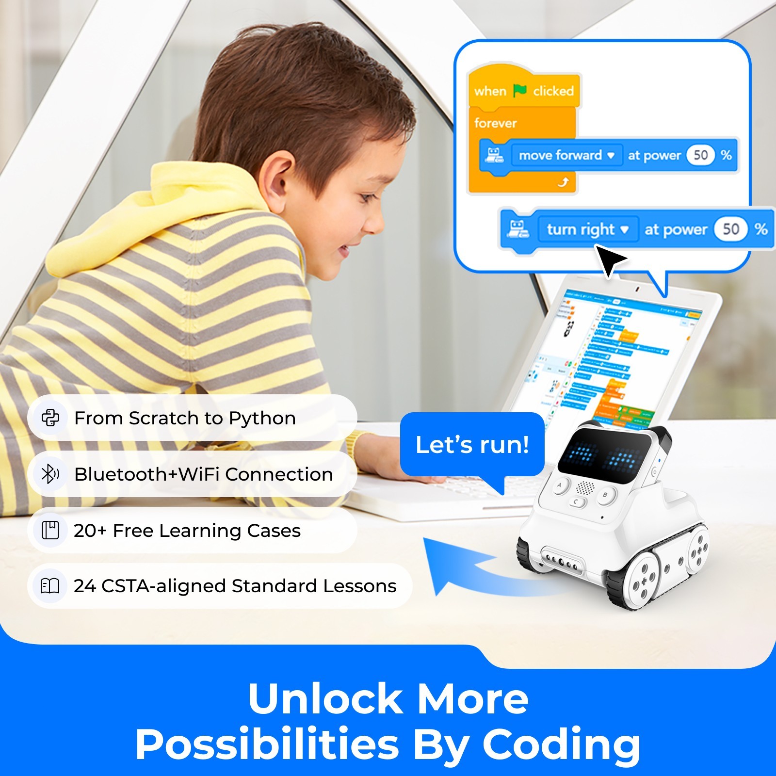 Makeblock Codey Rocky Coding Robot Toy for Kids 6-12, Learn Scratch & Python