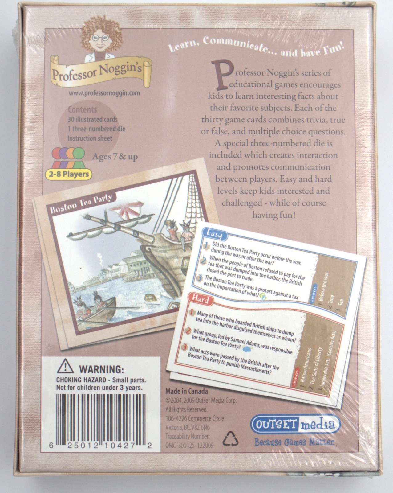 Professor Noggin’s American Revolution & Civil War Card Games Set Sealed