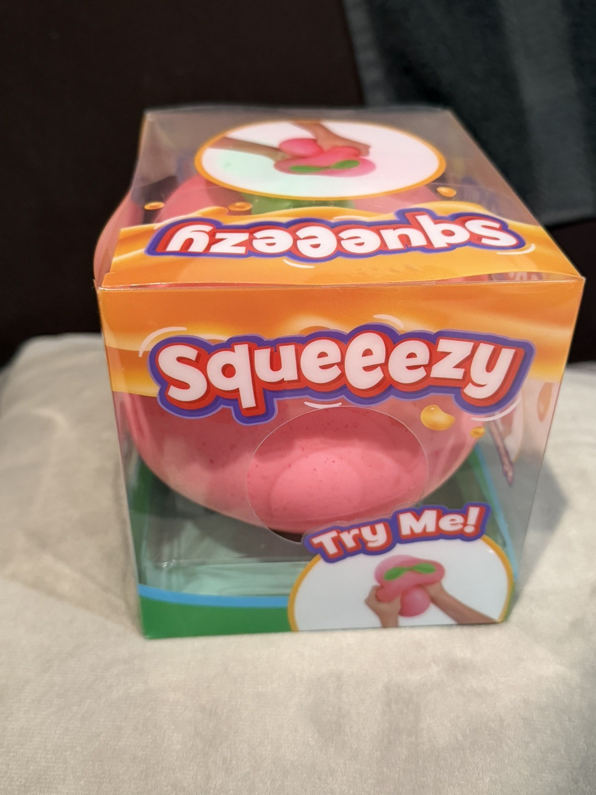 Jumbo SQUEEEZY Peach, Squishy Sensory Toy, Brand New in Box!