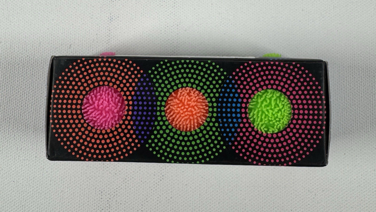 Nee Doh Teenie Fuzz Ball The Velvet Squeeze 3 Pack Multicolor Green Orange Pink