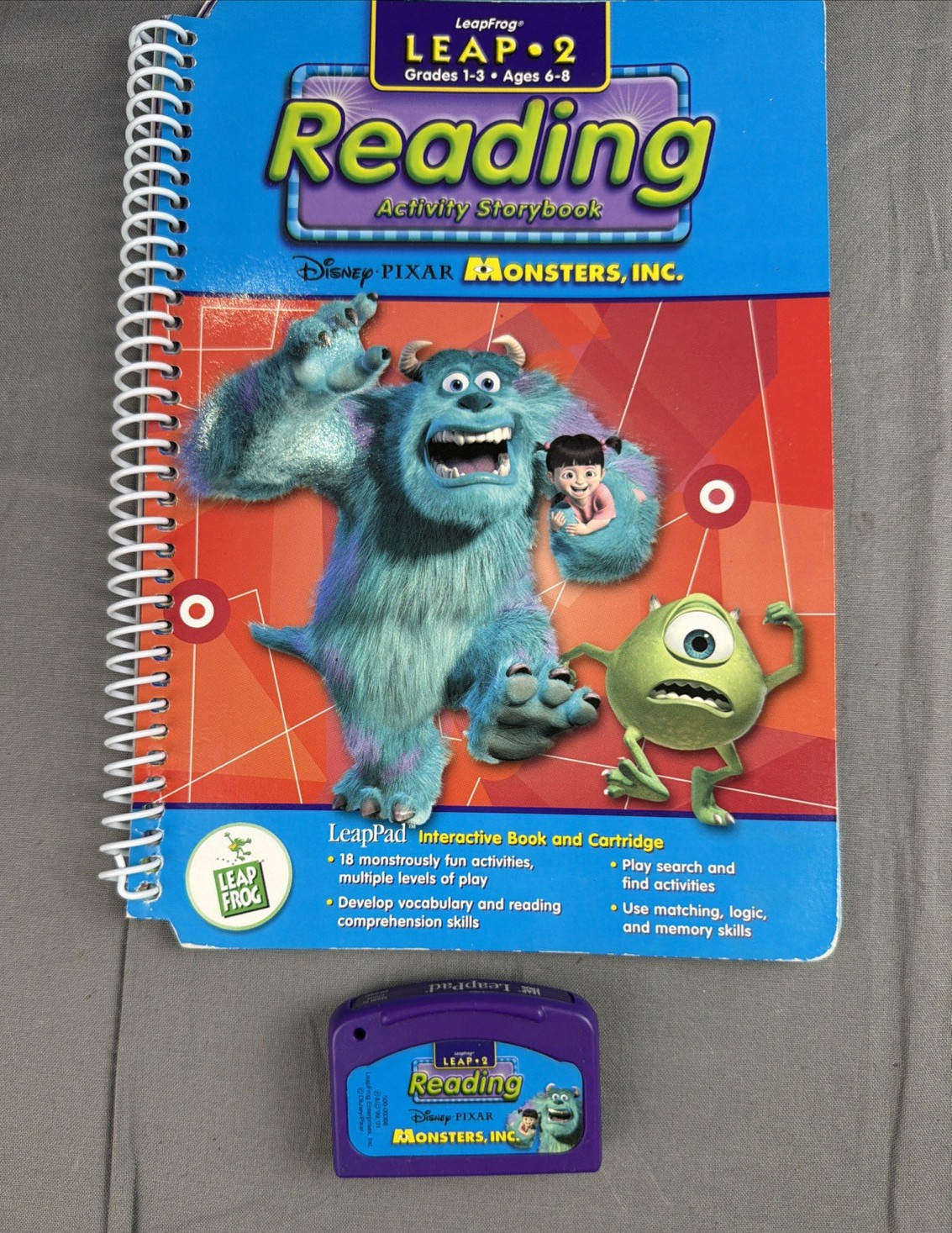 Vtg 2001 LeapFrog Leap Pad Learning System Console/Backpack/Books/Games *READ*