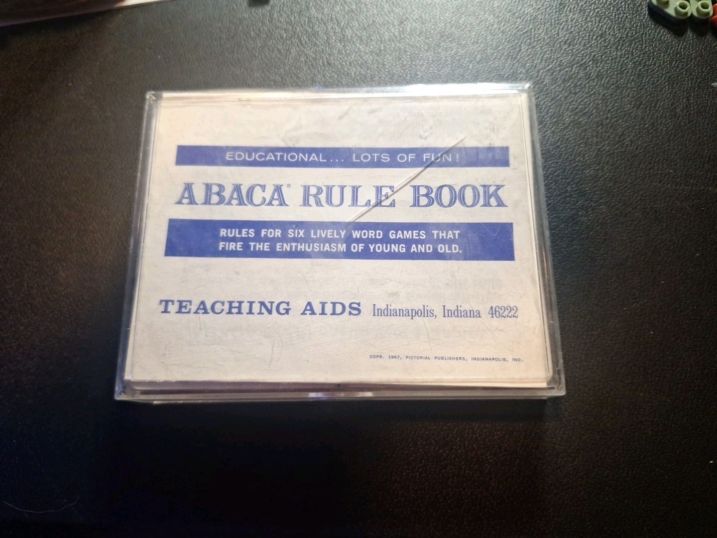 Abaca Vintage Card Deck 1967 Rule Book Teaching Aids Games