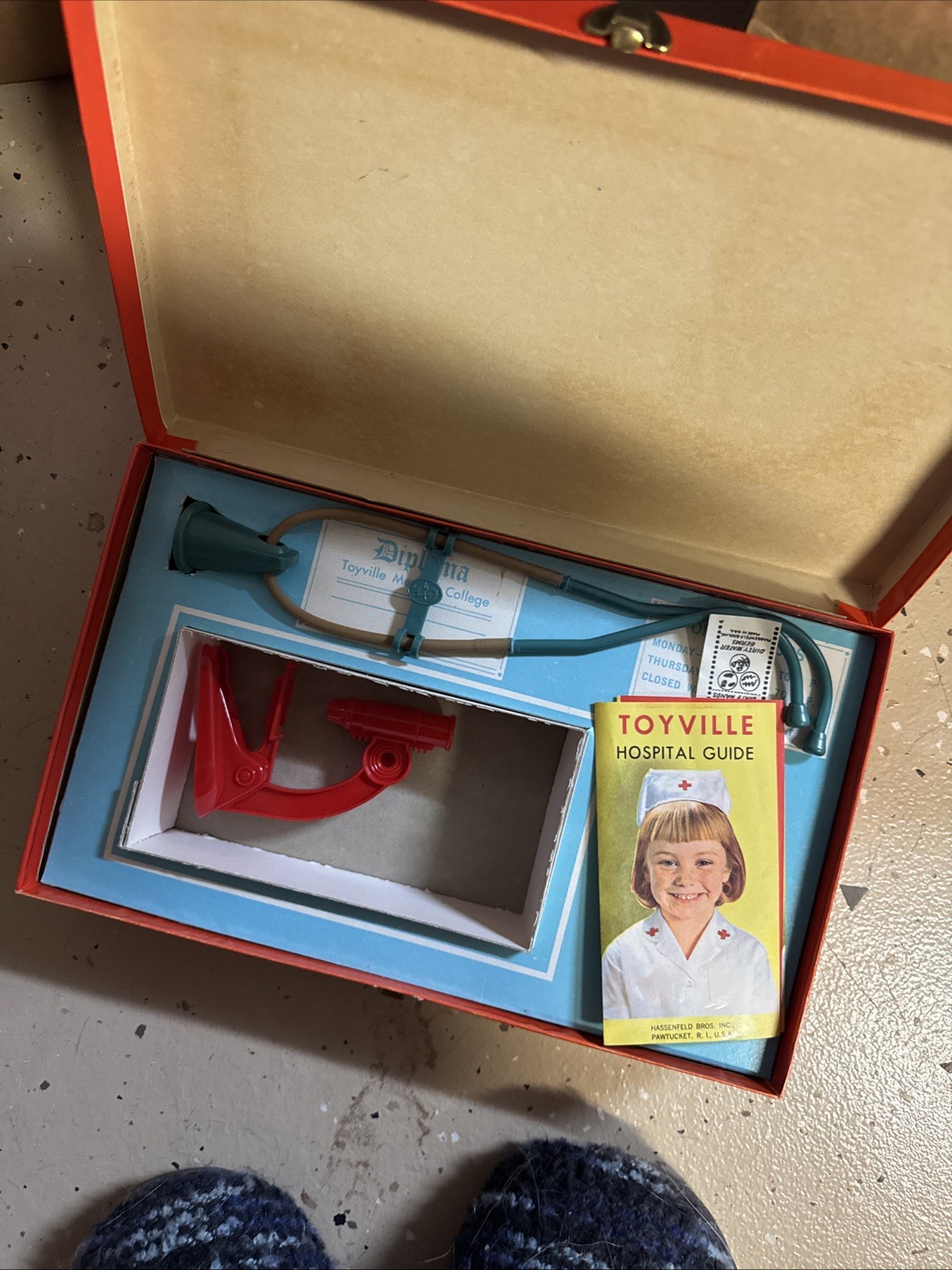 Junior Doctor Kit Box Hasbro 1967 Rare Box Cover Toy