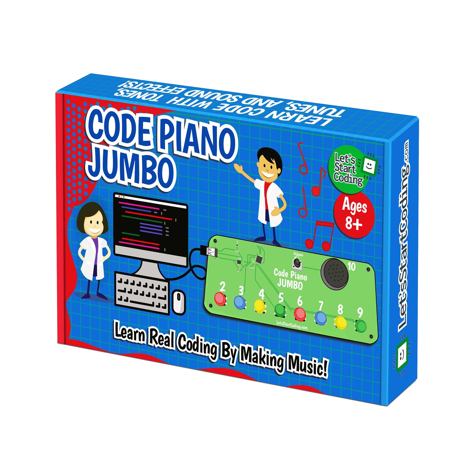 Let’S Start Coding Code Piano Jumbo Stem Coding Toy For Kids 8-12 And Teens.