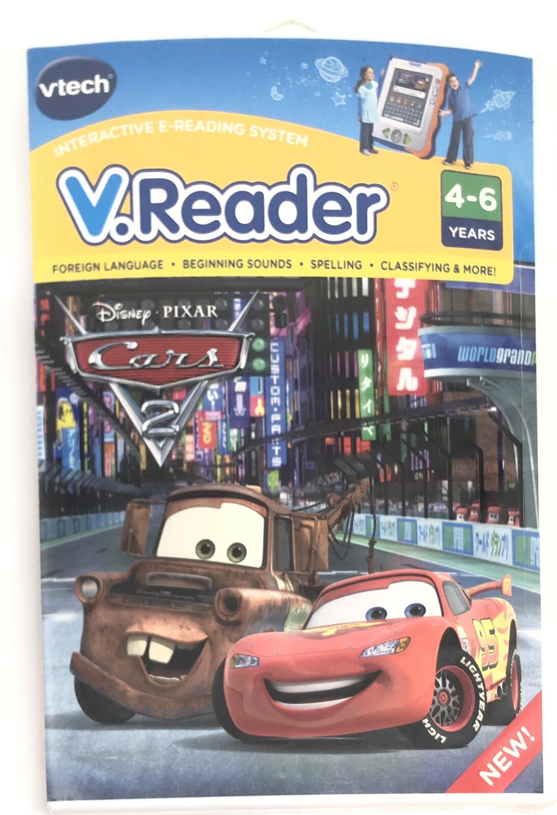 Vtech V Reader Disney Pixar Cars Game Cartridge Ages 4 6 years old New Sealed