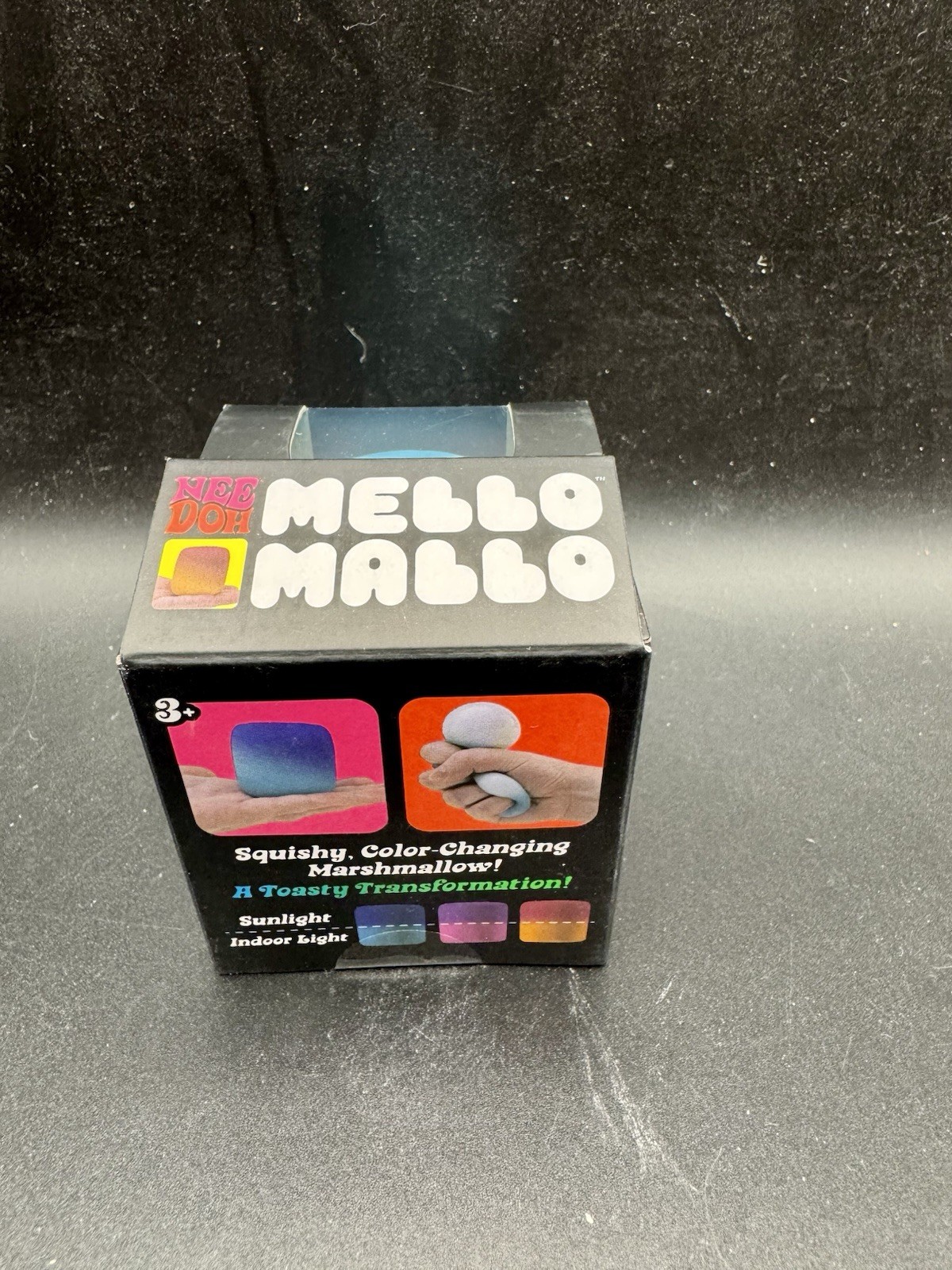 Nee Doh Mello Mallo Blue Color-Changing Gel Squeeze Stress Ball Toy Authentic
