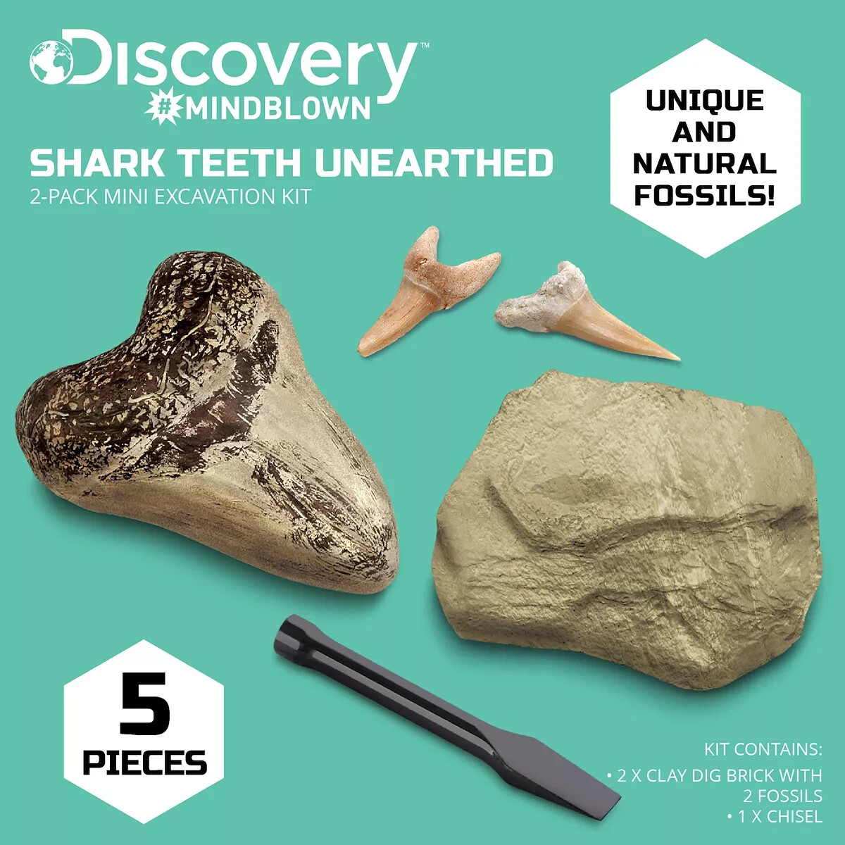 Discovery Mindblown Shark Teeth Unearthed NIB Stem 2 Pack Ages 6+