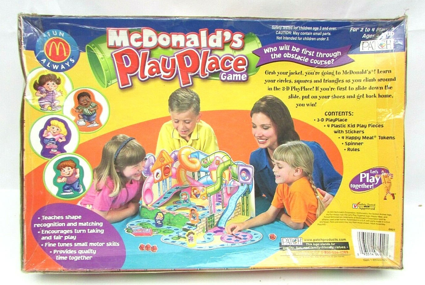 McDonald’s PlayPlace Game 2001 NEW Learning Teaching Game Patch Brand Ages 3 Up