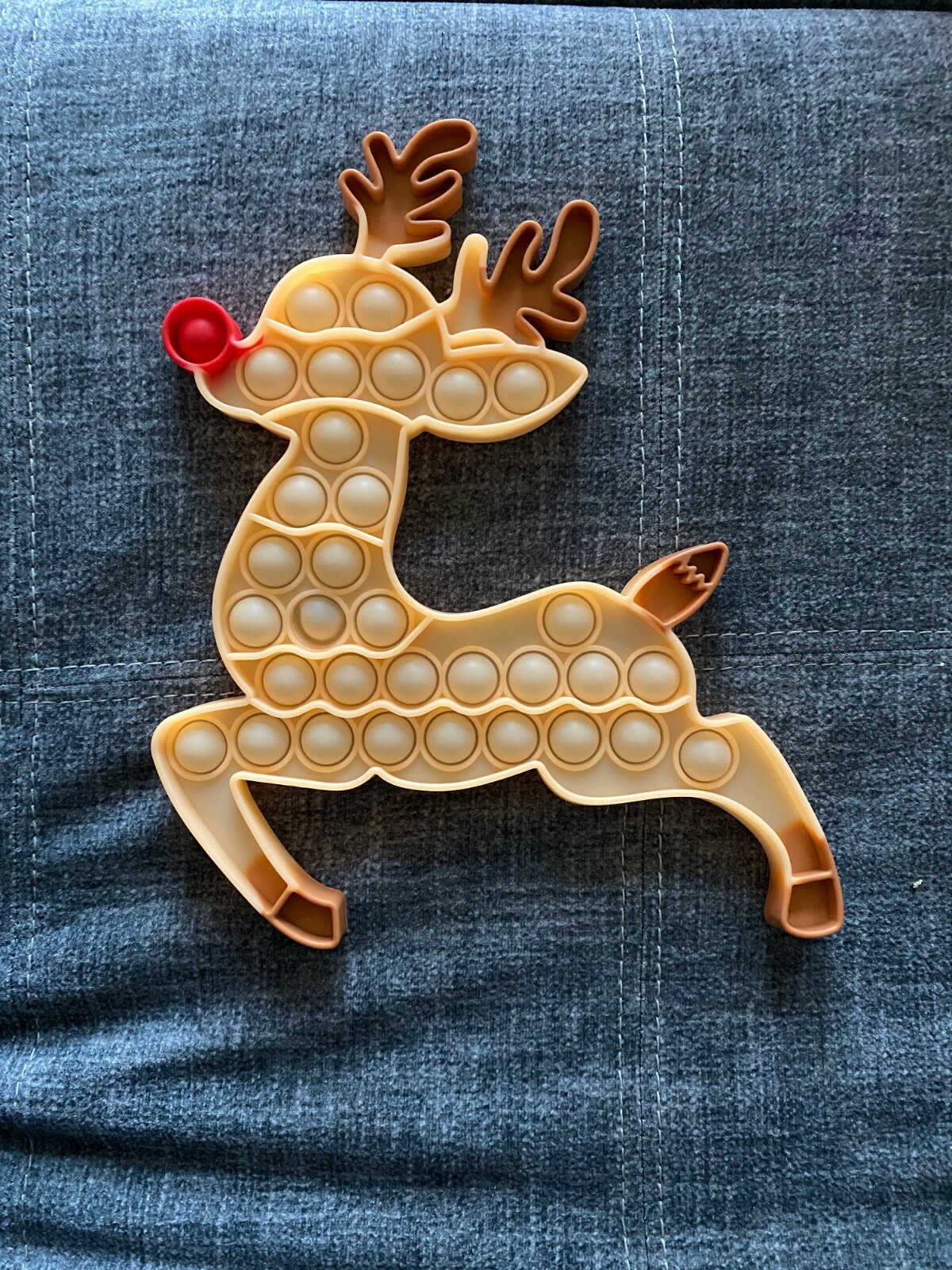 Rudolph Christmas Red Nose Fidget Bubble Popper Pop Stress It Reliever Reindeer