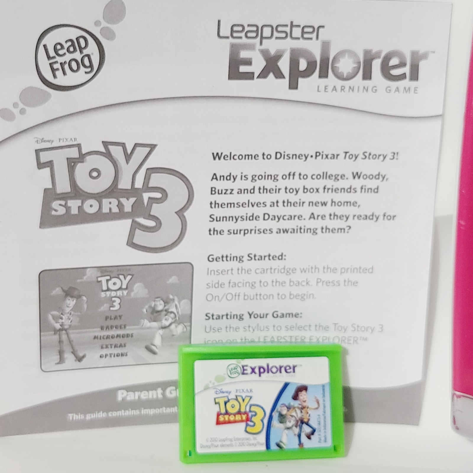 LeapPad 2 Learning Game System Barbie Pink W/ 1 Game & Stylus Pen Tested GOOD