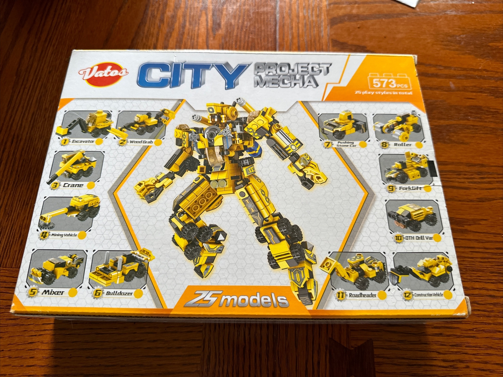 Vatos 1 To 25 CITY Project Mecha Building Brick Kids Toy 573 Pieces Sealed