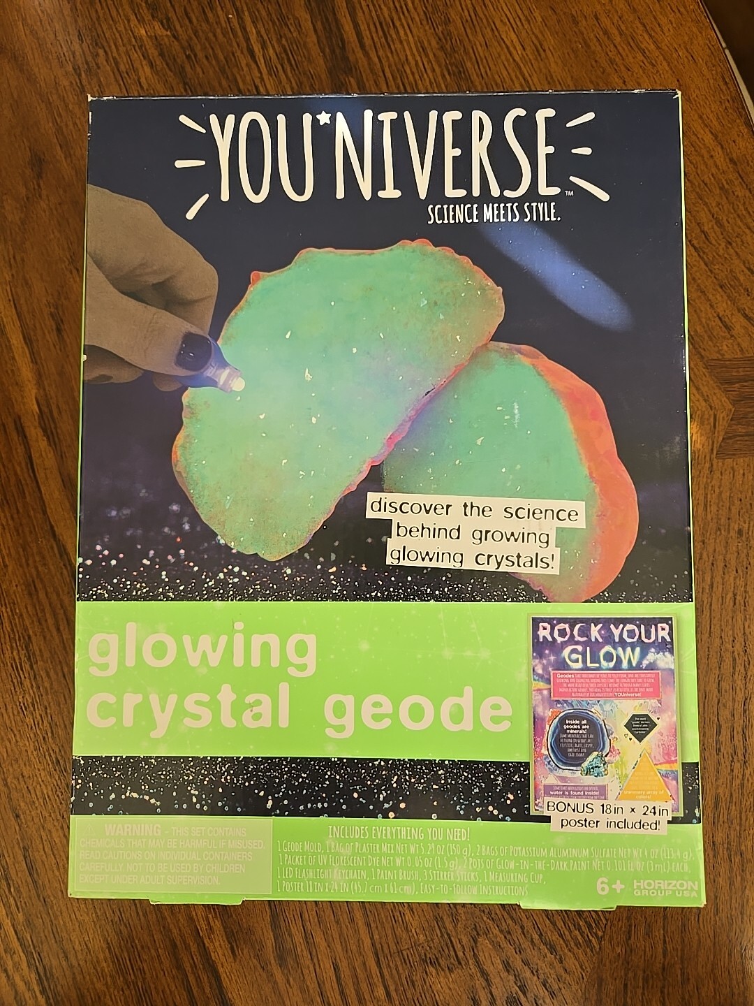YOU*niverse Glowing Crystal Geode Science Learning Kit For Kids Educational Toy