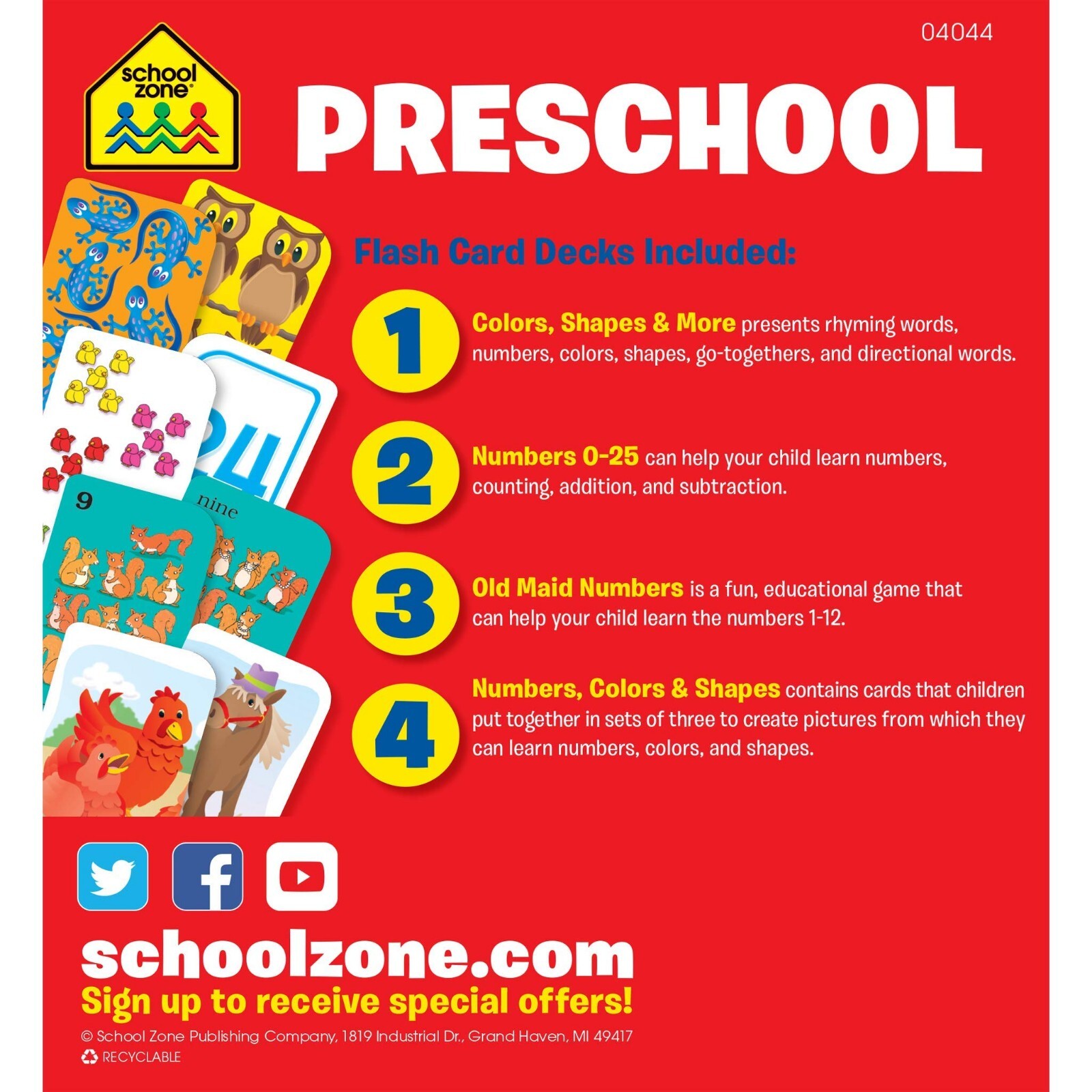 Preschool prep FlashCards Educational Toys Books for 4 5 Year Olds Toddlers Kids