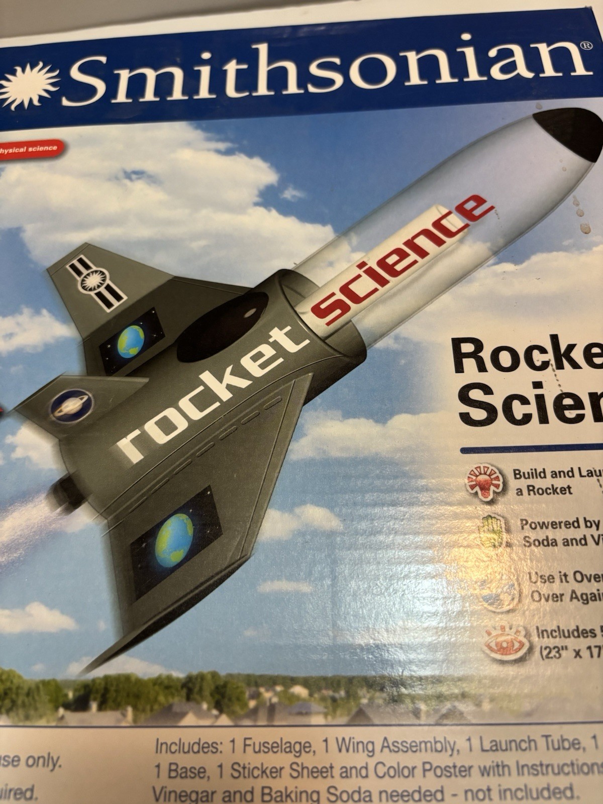Smithsonian Science Activities Rocket Kit Set For Kids Agee 8 & Up New Free Ship
