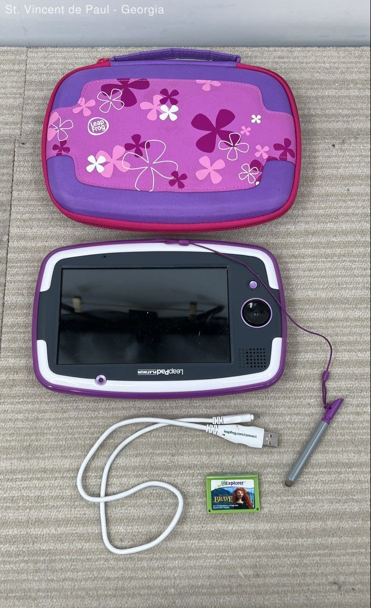LeapFrog LeapPad Platinum Kids Learning Tablet W/ Charger & Extras Tested Works