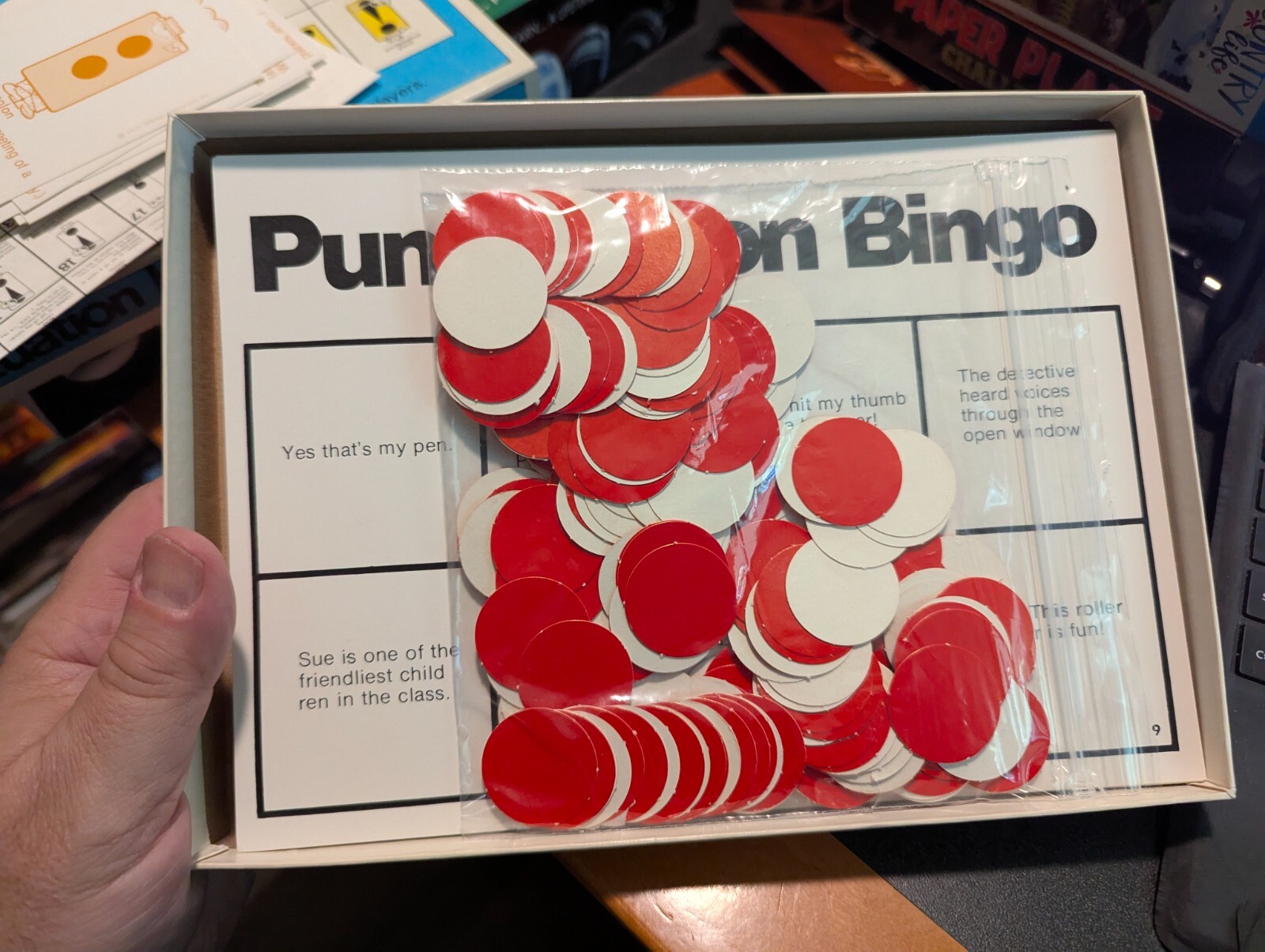 PUNCTUATION BINGO Educational Game HOMESCHOOL Classroom 100% COMPLETE 1975