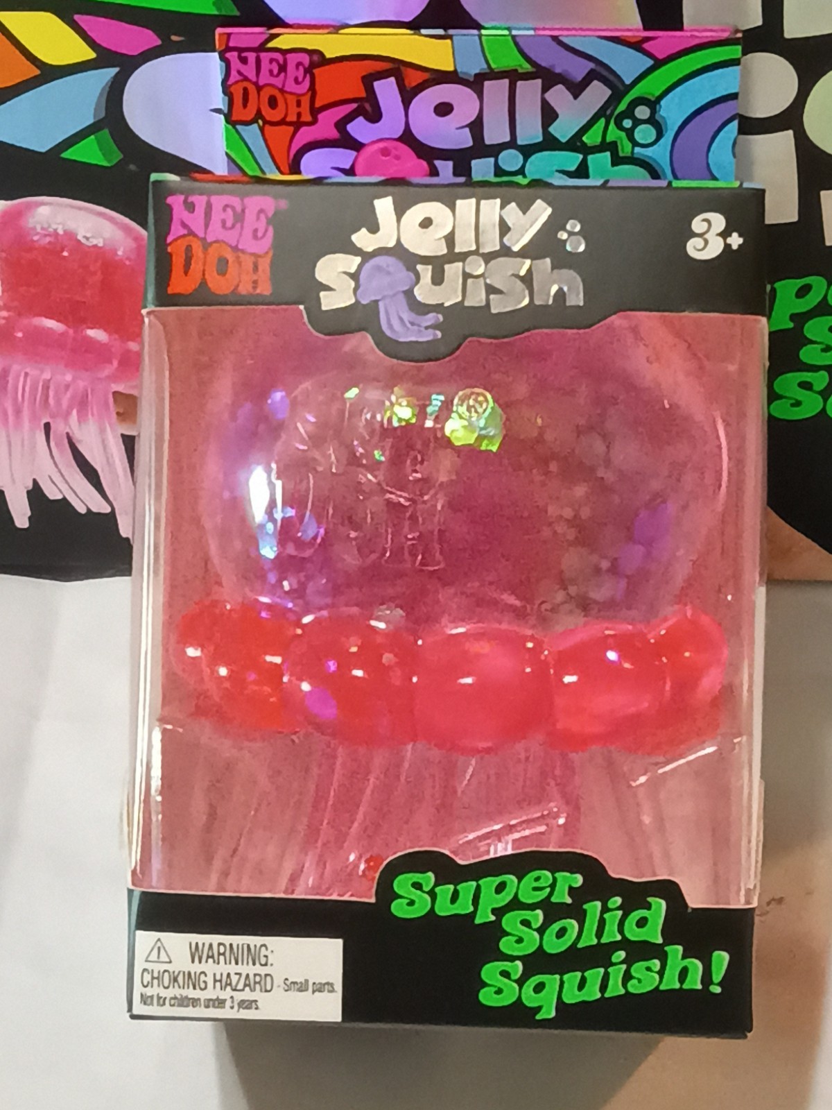 Authentic NeeDoh 🩷 PINK Jelly Squish Jellyfish Fidget Sensory Toy Schylling
