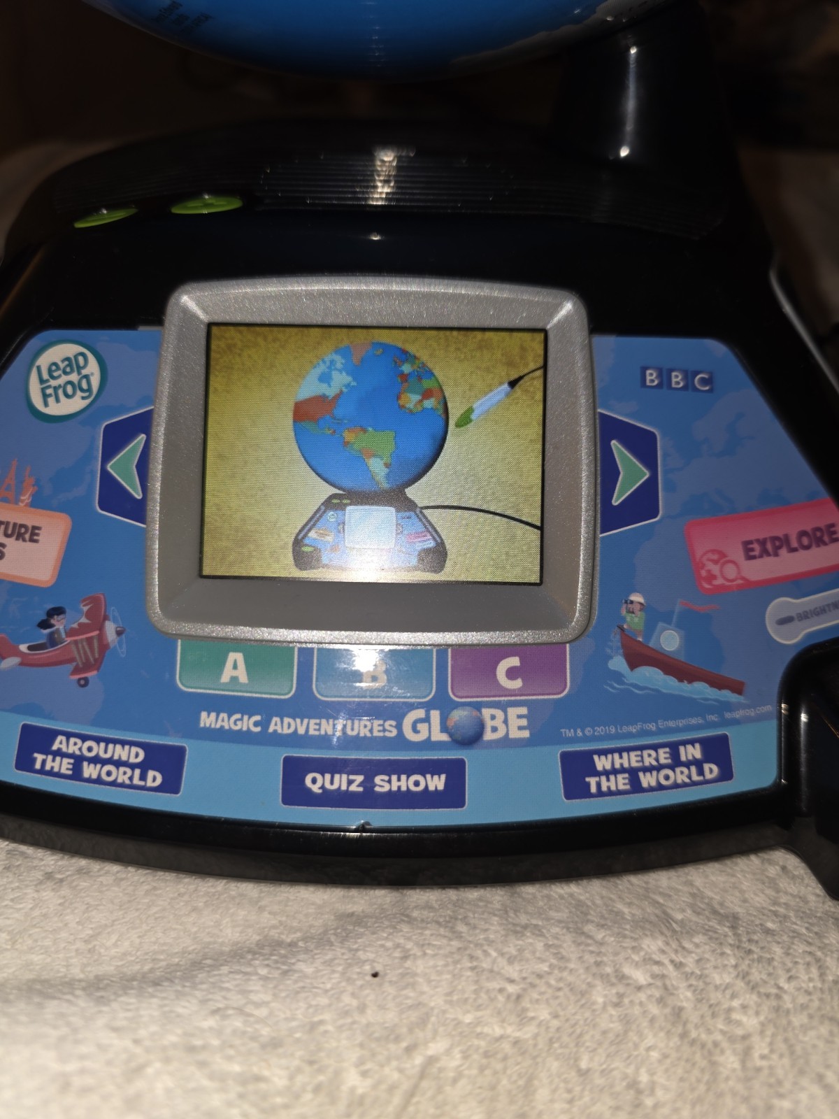 LeapFrog 80-605400 Magic Adventures Globe Educational Toy Tested New Batteries