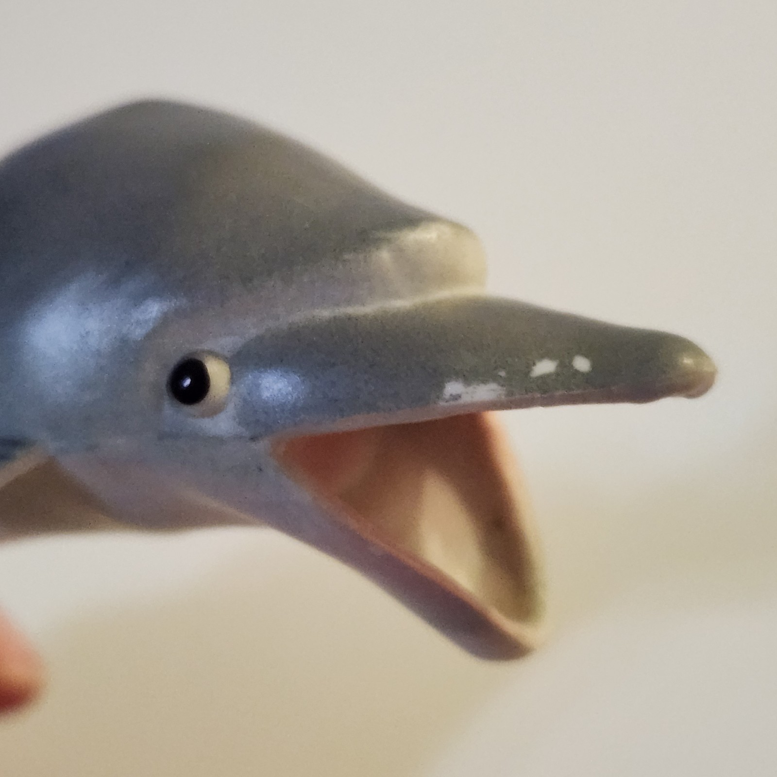 Lot Of 3 Plastic Rubber Dolphin Figures Gray 5.5″ 1981 Vintage (T)