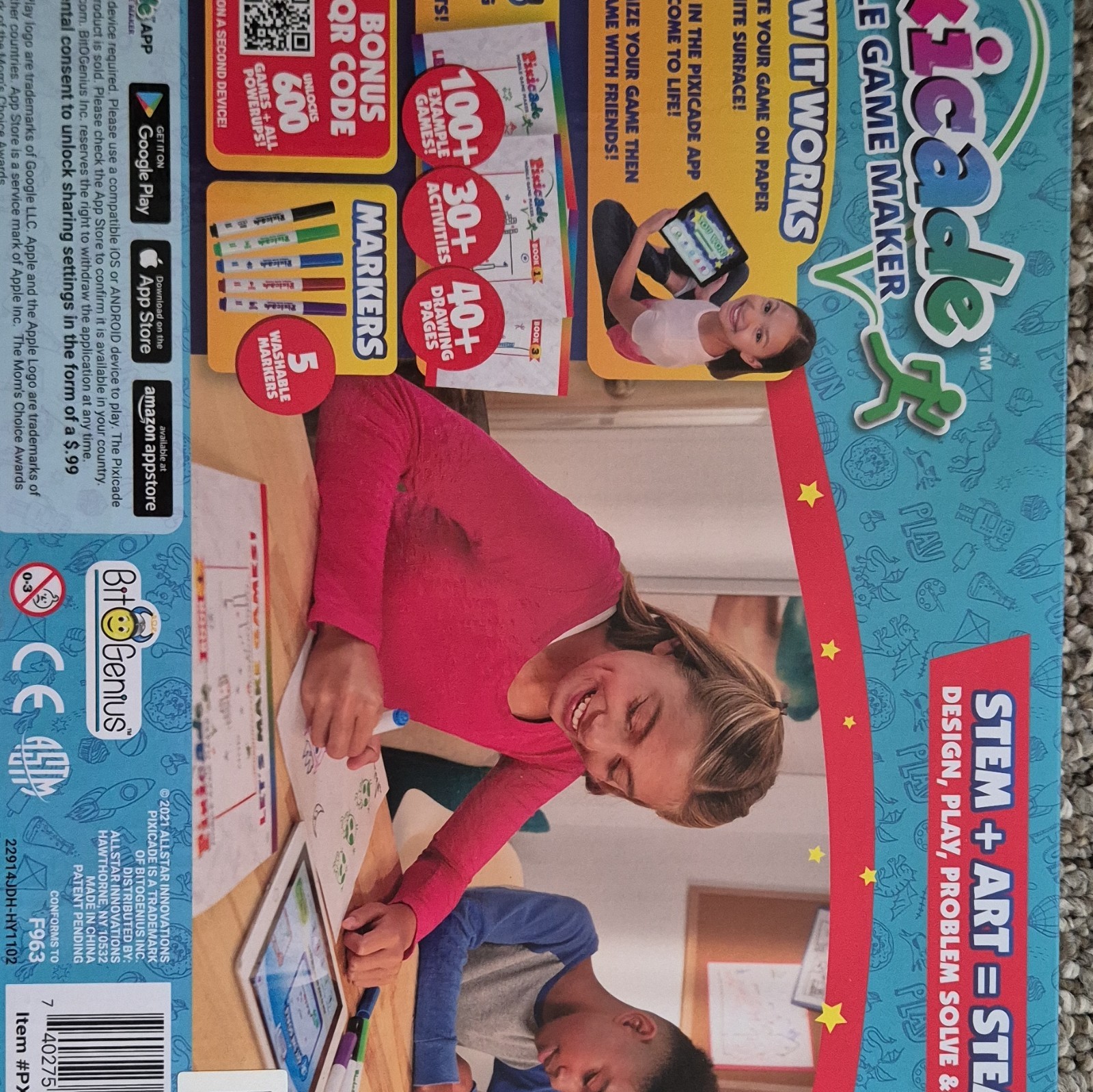 Pixicade Mobile Game Maker STEM Art Kit Create & Play Video Games Ages 10+