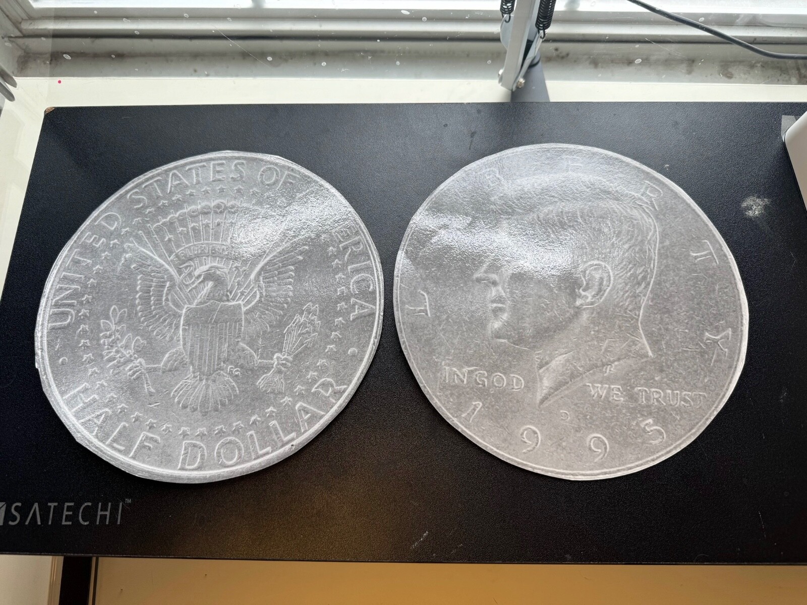 Plastic School Money; penny, nickel, dime, quarter, half-dollar, dollar coins