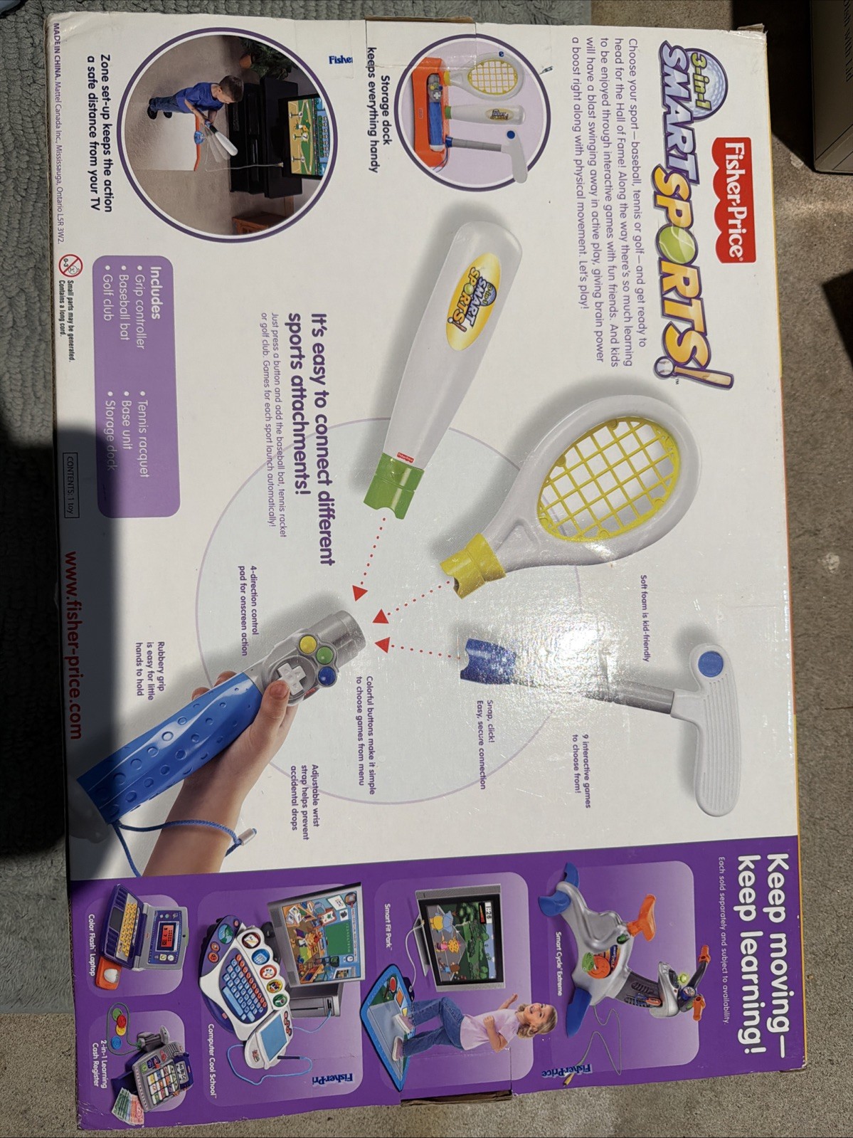 FISHER PRICE 3-IN-1 SMART SPORTS INTERACTIVE GAME FOR KIDS 3-7 Recommended New