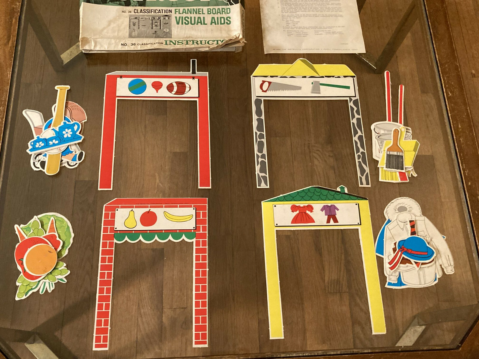 Vintage Classroom Home School Teacher Flannel Board Classification Instructo ’68