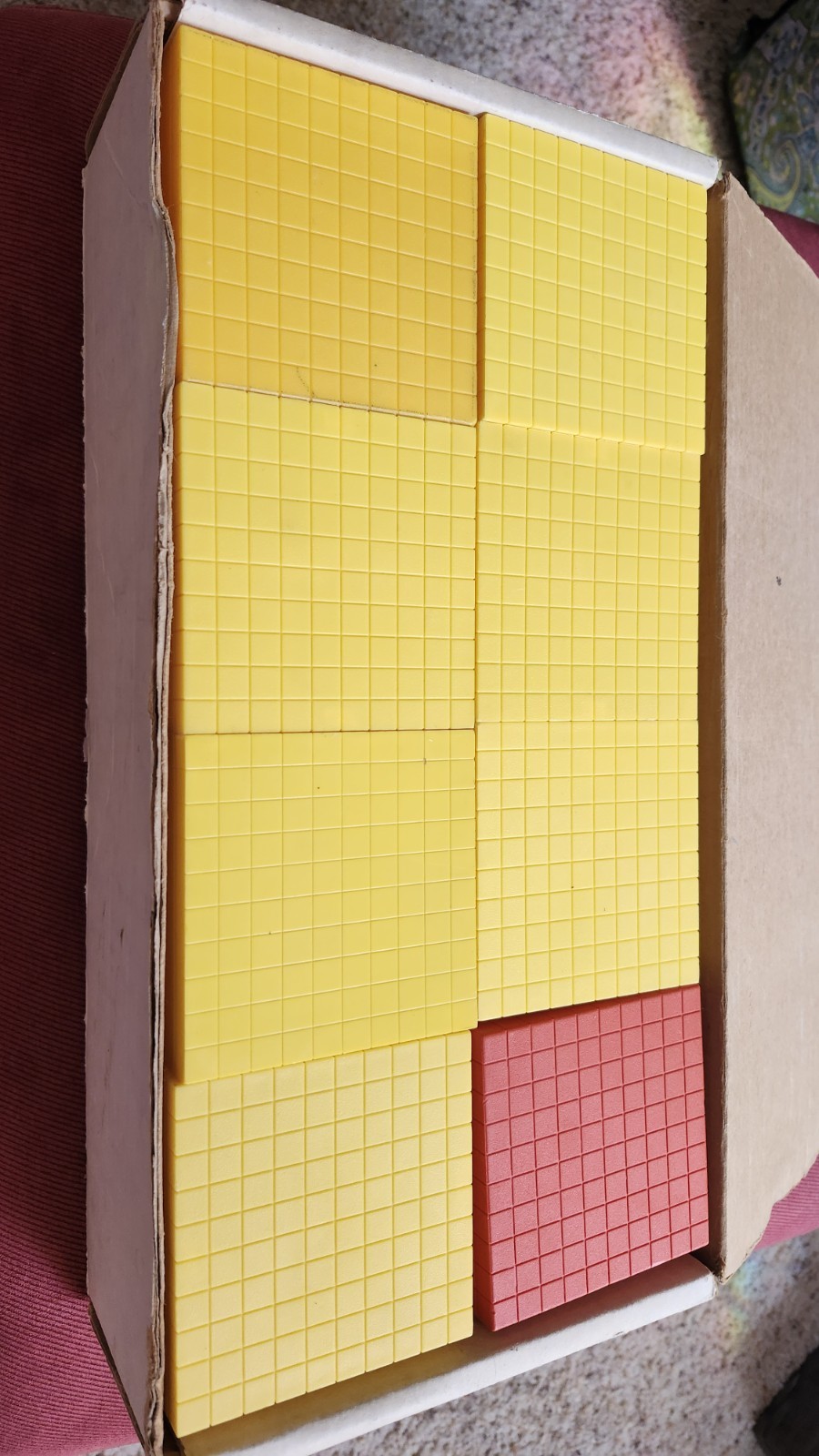 Ideal Base Ten Counting Blocks Square Brick Homeschool Math Aide Classroom Teach