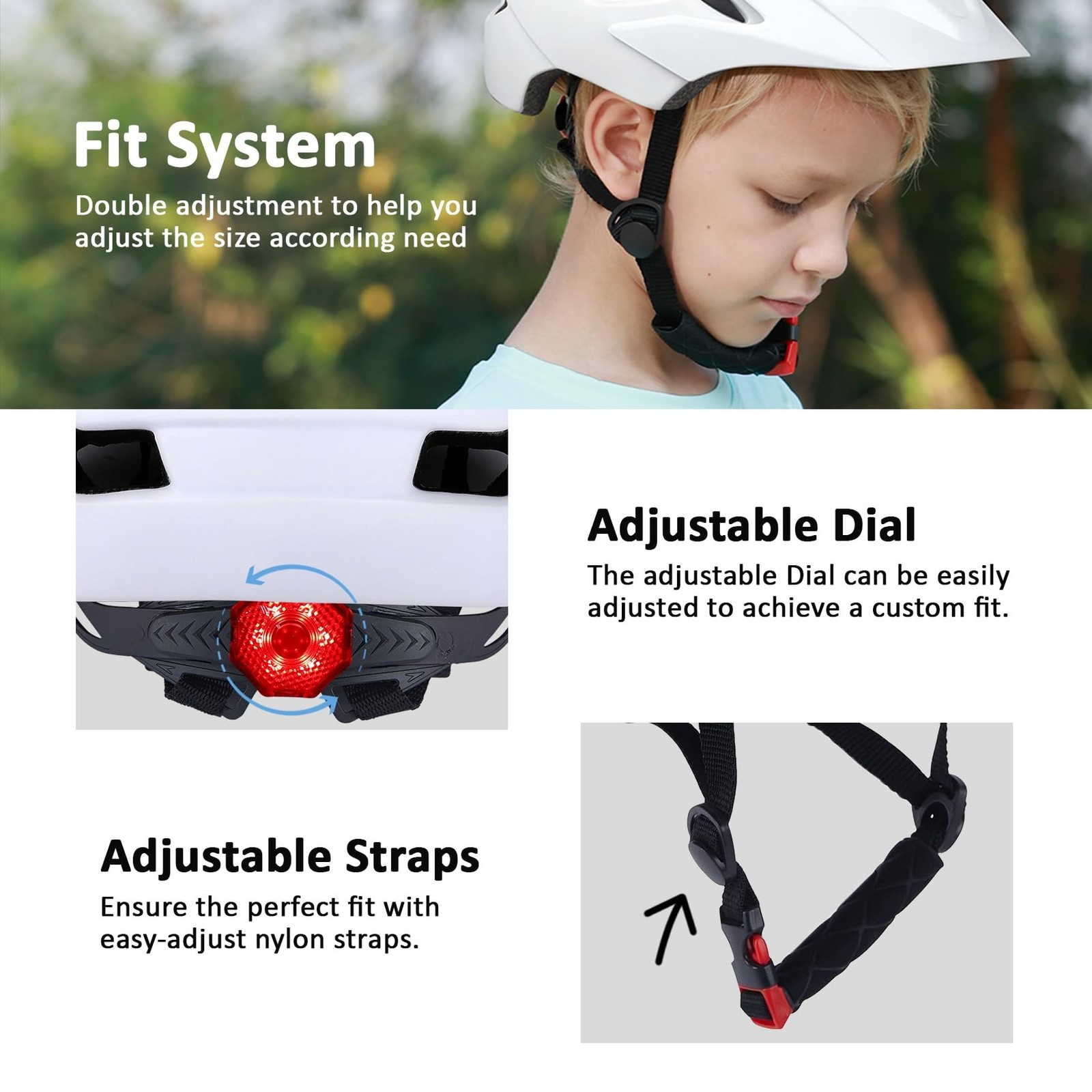 Kids Bike Helmet, Adjustable Youth Boys Girls Helmets for Ages 3-5-8-14 Years…