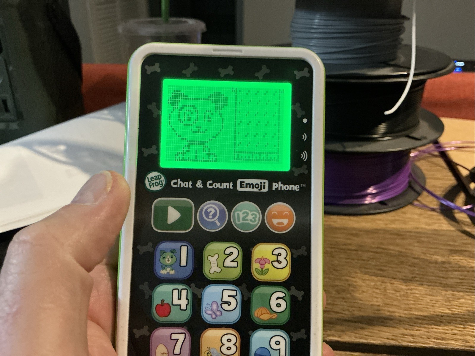 LeapFrog Chat and Count Emoji Phone Green – White Kids Smart Phone