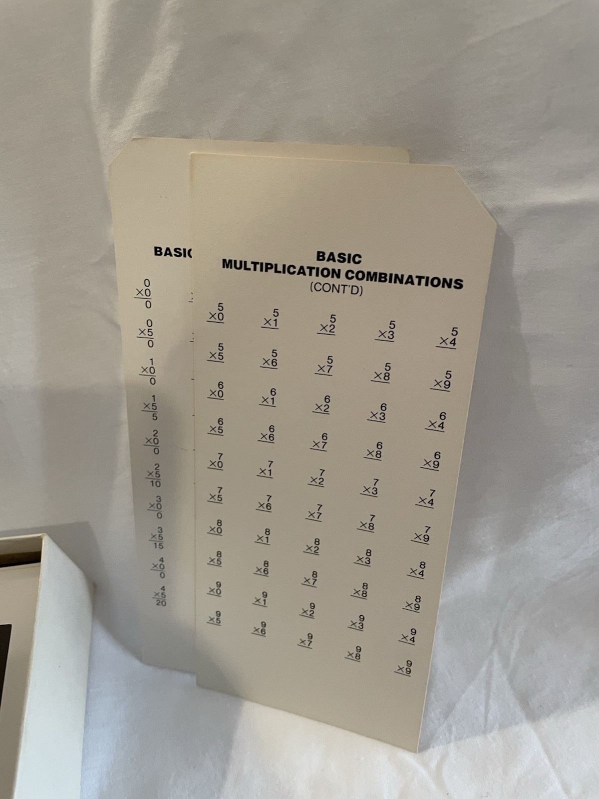 Vintage Media Materials Multiplication Flash Cards – Set Of 100 Educational Math