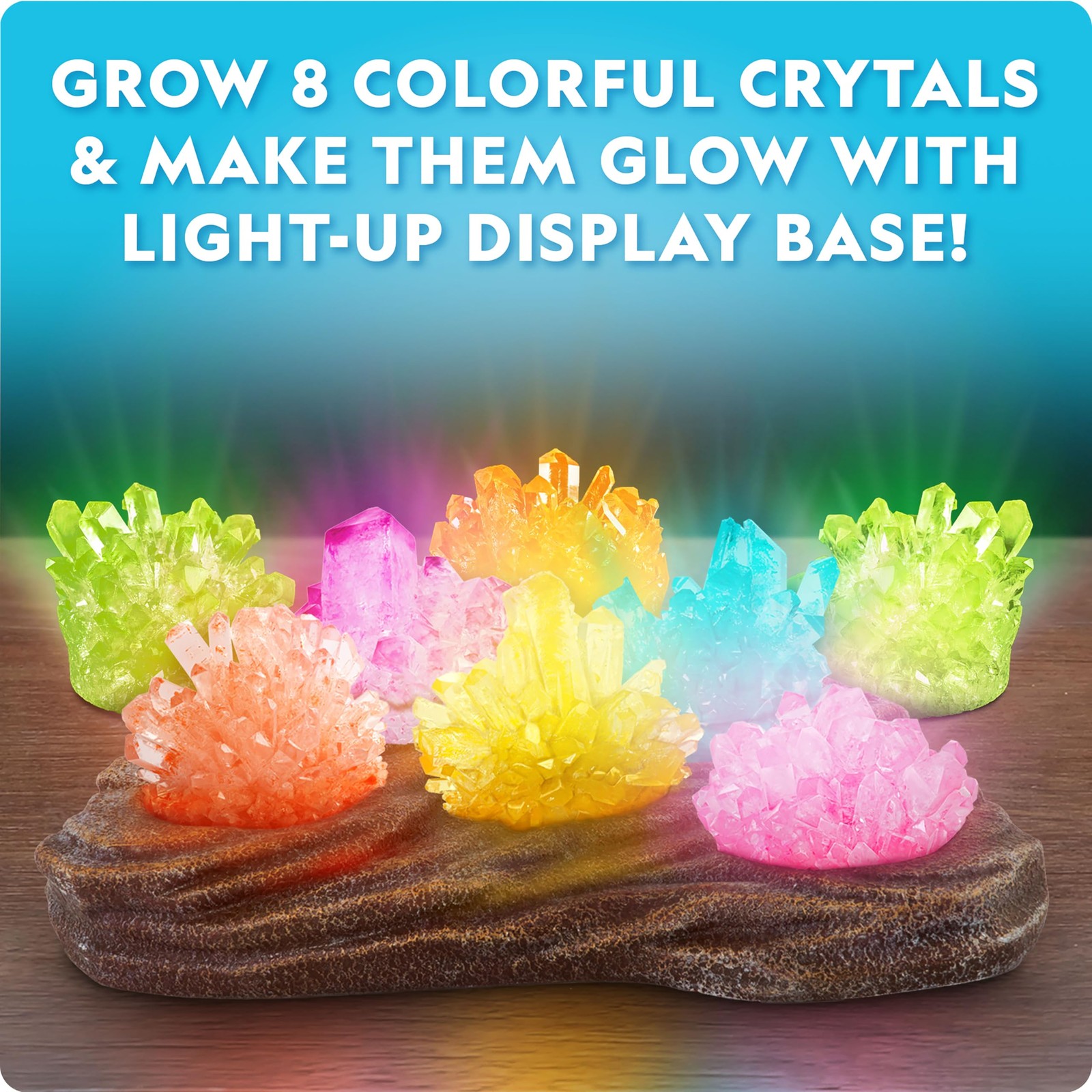 Blue Marble National Geographic Mega Crystal Growing Kit For Kids- Grow 8