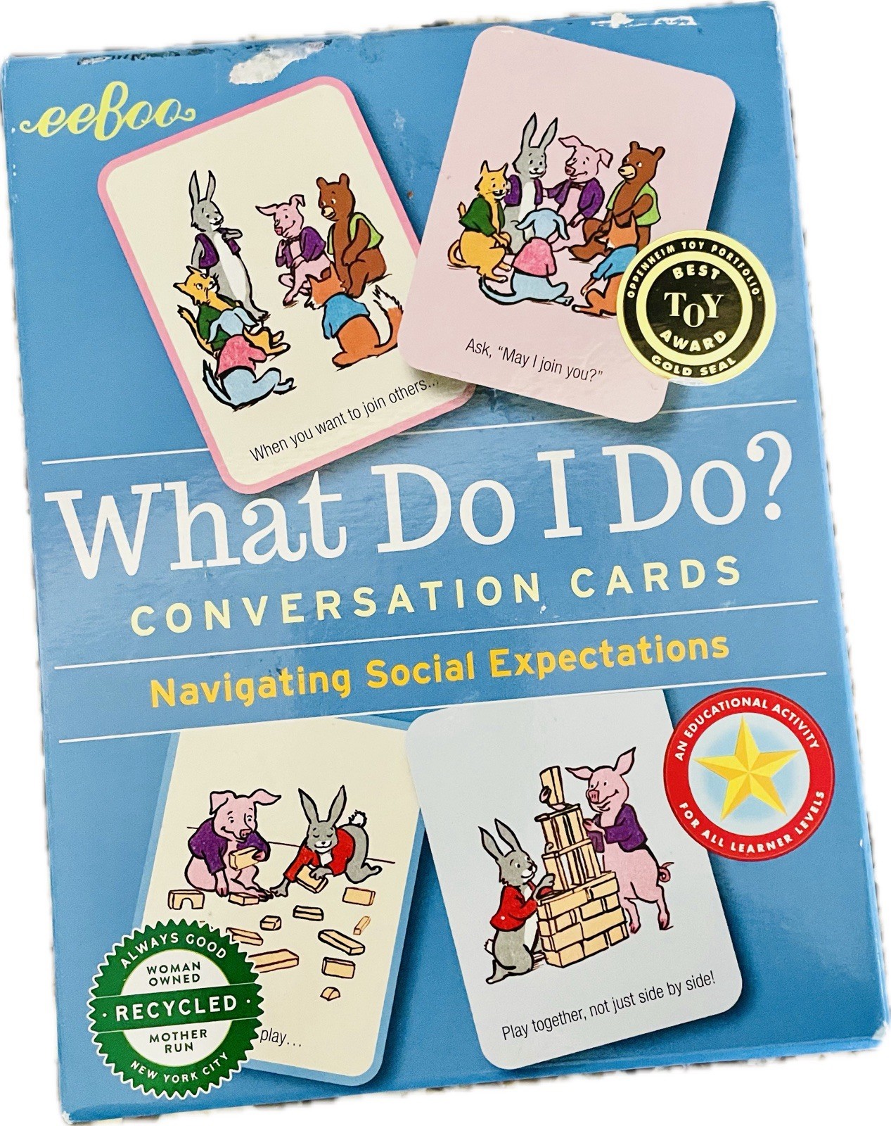 Eeboo Converstion Cards Lot of 4- Social & Emotional Skills, Inference, & Logic