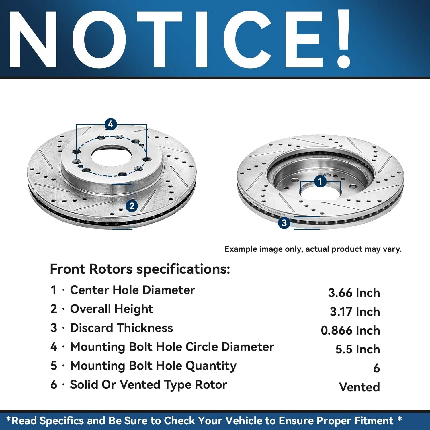 Detroit Axle – Front Brake Kit for Chevy GMC Silverado Sierra Suburban Express S
