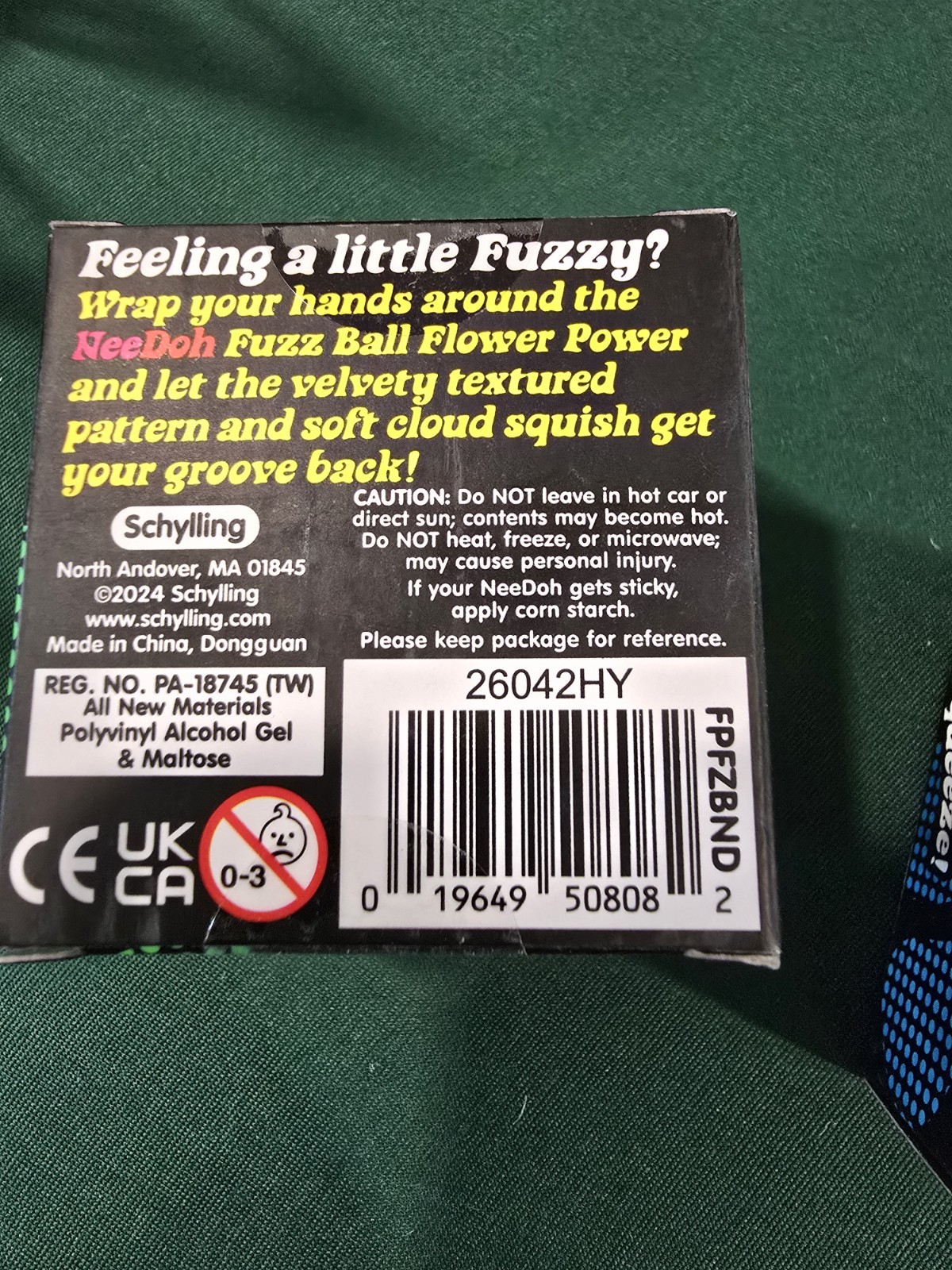 NeeDoh Fuzz Ball Velvet Squeeze PURPLE Fuzzball Squeeze Stress Ball NEW