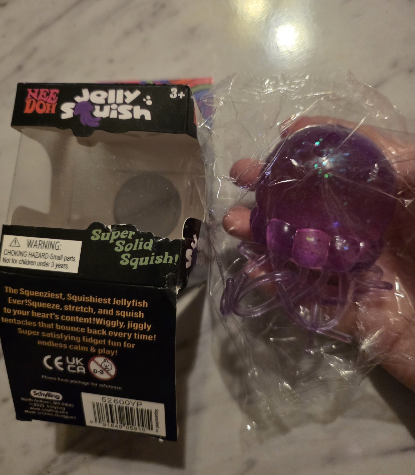Purple Jellyfish UNBRANDED New In Box Squishy Toy