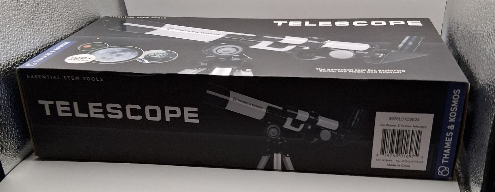 Thames & Kosmos Telescope Essential STEM Tools 100x Power & Tripod for Ages 8+