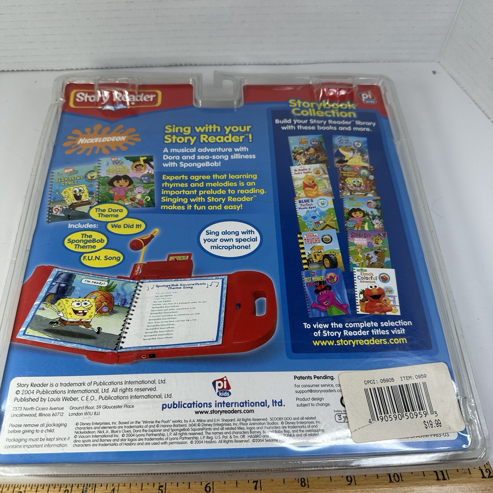Y2K SpongeBob Dora The Explorer Story Reader 2 Songbooks and Microphone Set NEW