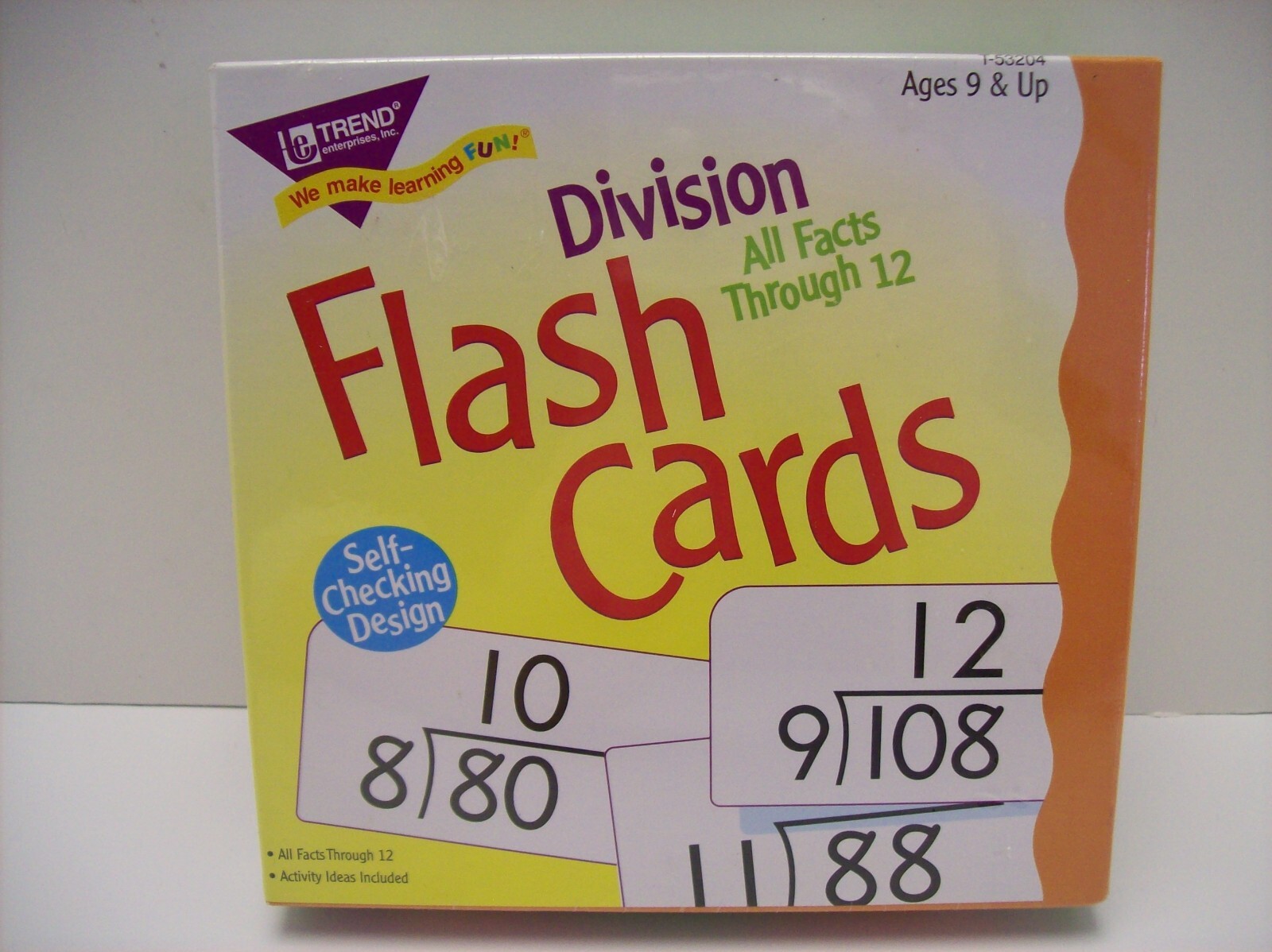 Division Math Flash Cards All Facts Through 12 Trend Enterprises NEW/Sealed