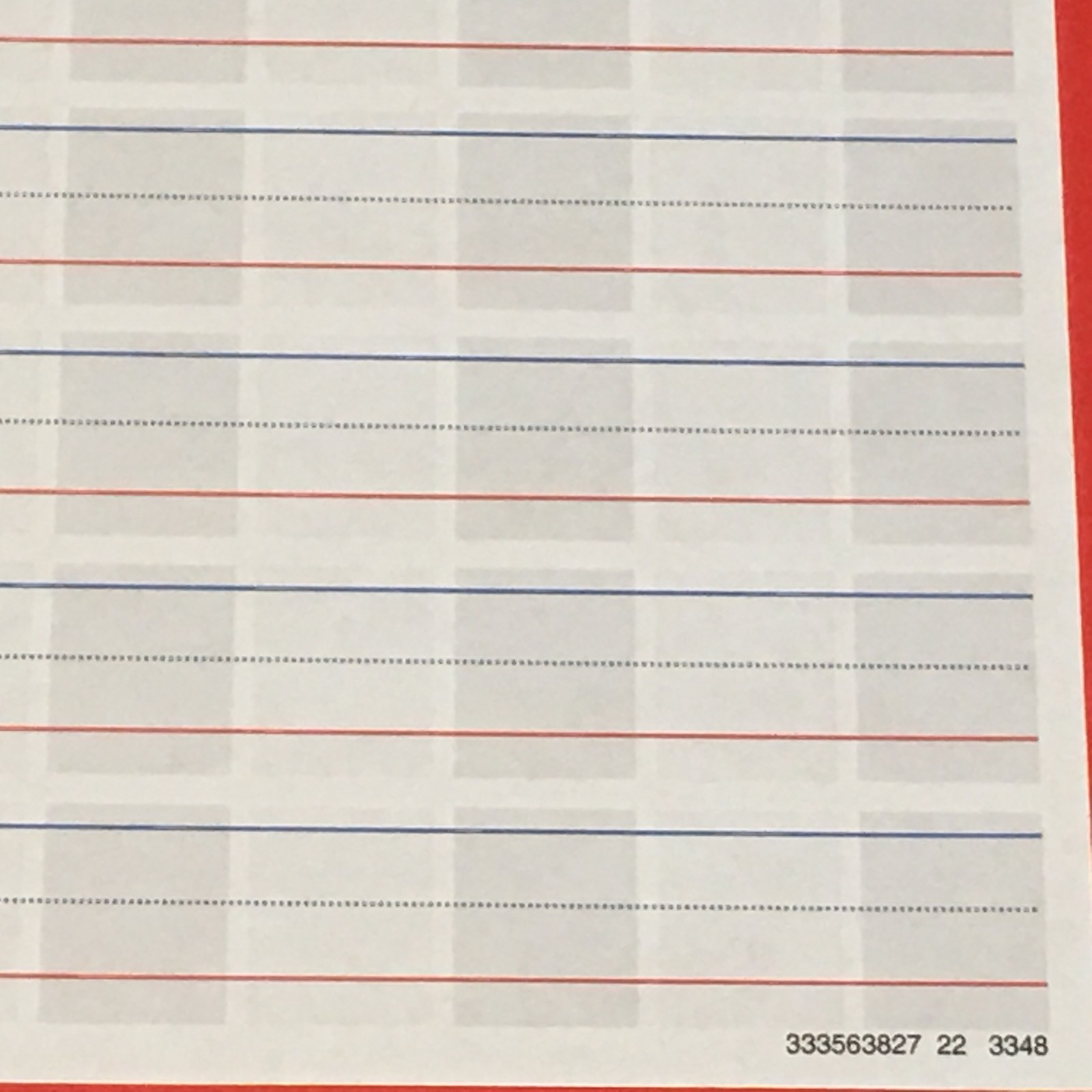Writing Paper for Kids – Lined Handwriting Practice w/ Gray Blocks 25 sheets