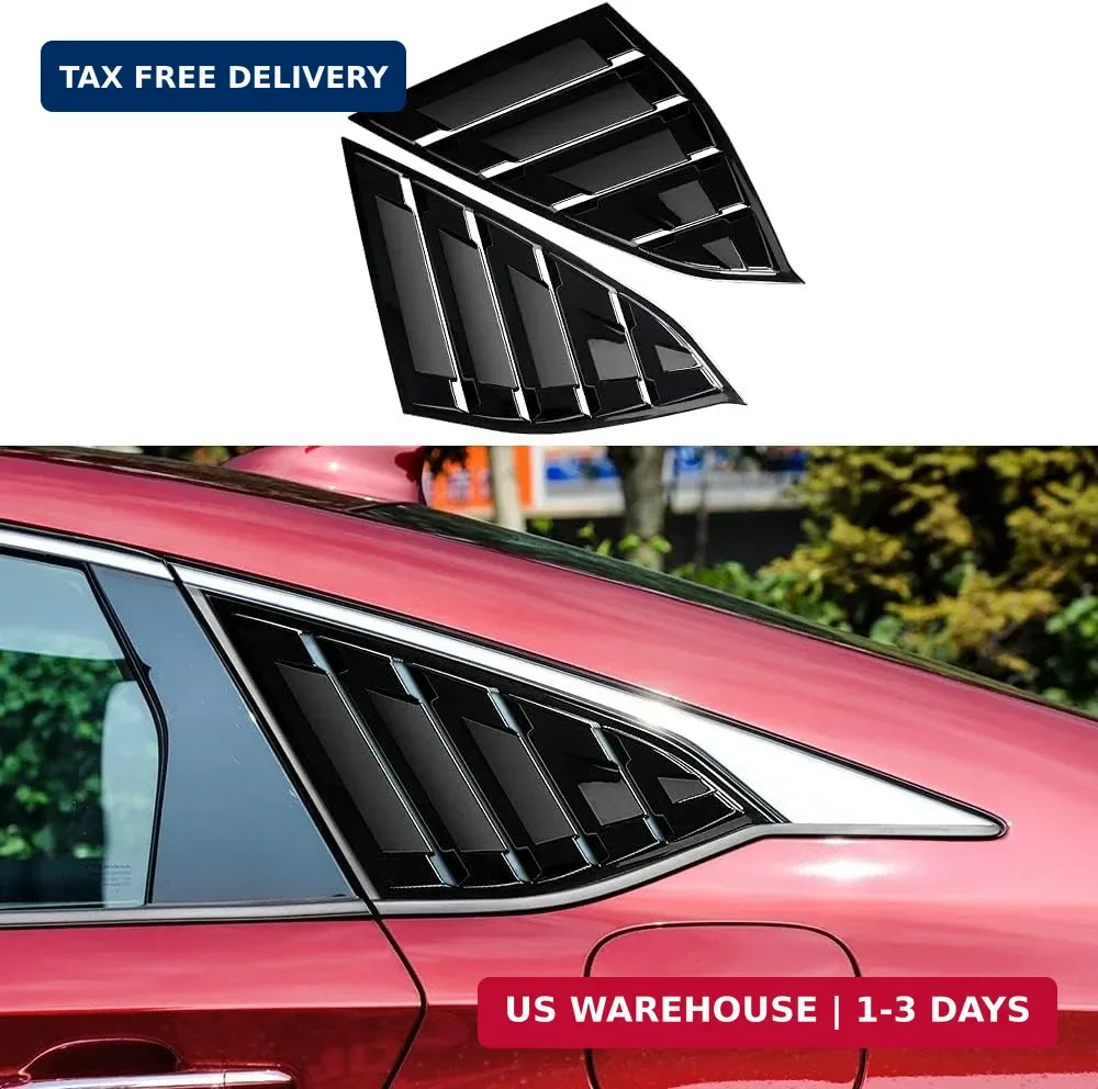 Rear Side Window Louvers Compatible for Honda Accord 2022 2021 2020 2019 2018 Ac