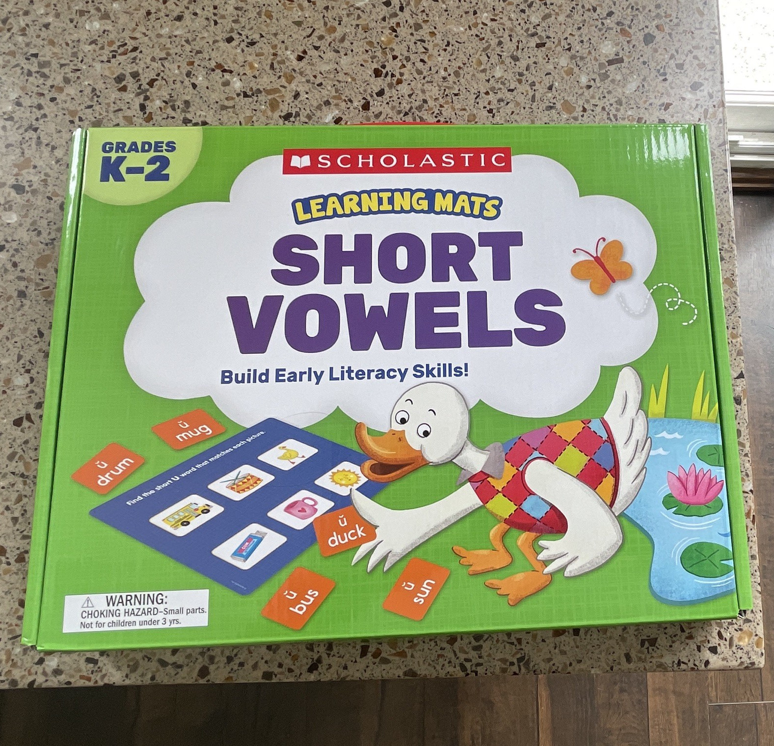 Scholastic Short Vowels Learning Mats Box Set, Grades K-2, Ages 4-7