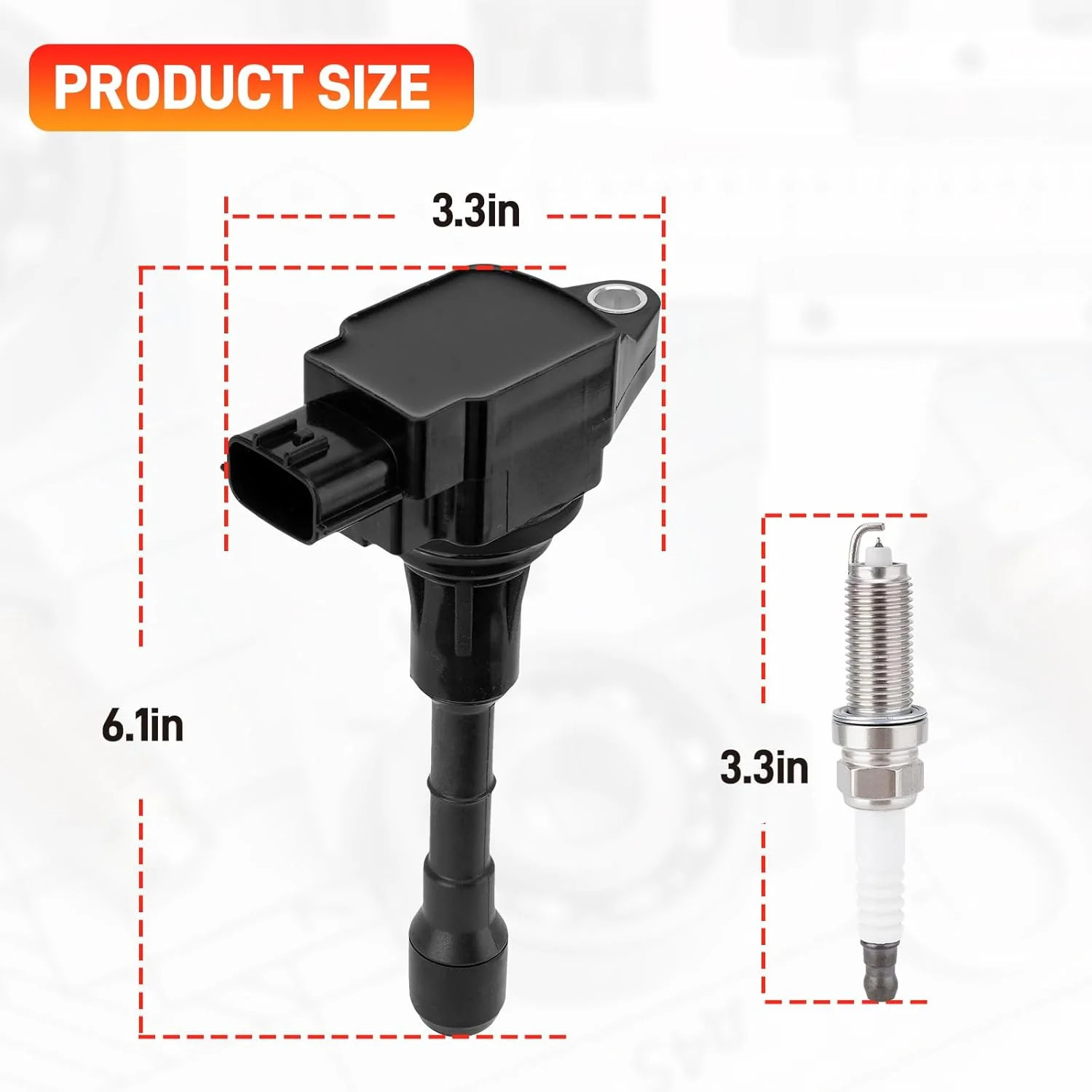6PCS Ignition Coil & Iridium Spark Plug Packs Compatible with Nissan 2007-2020 A