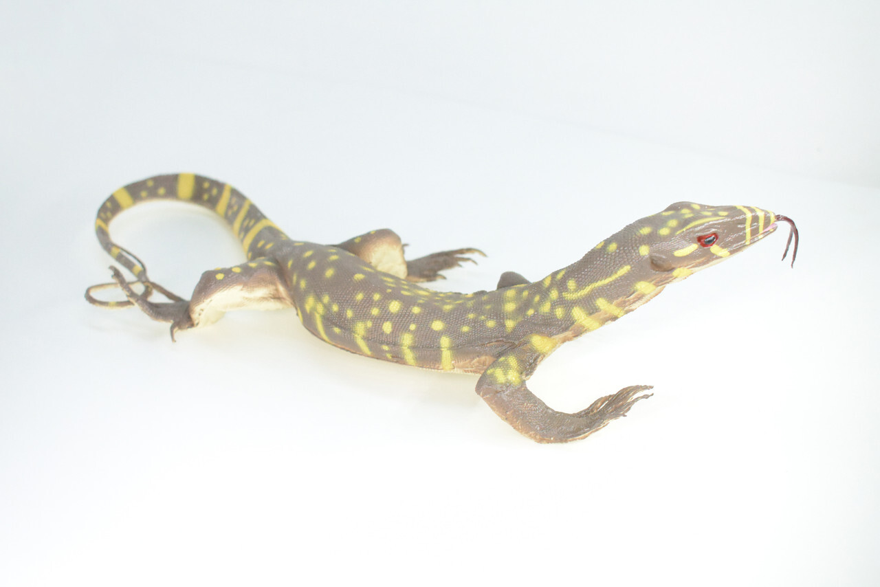 Realistic Monitor Lizard Toy Hard Rubber Lizard, Reptile, Model, 13″ IM20 B656