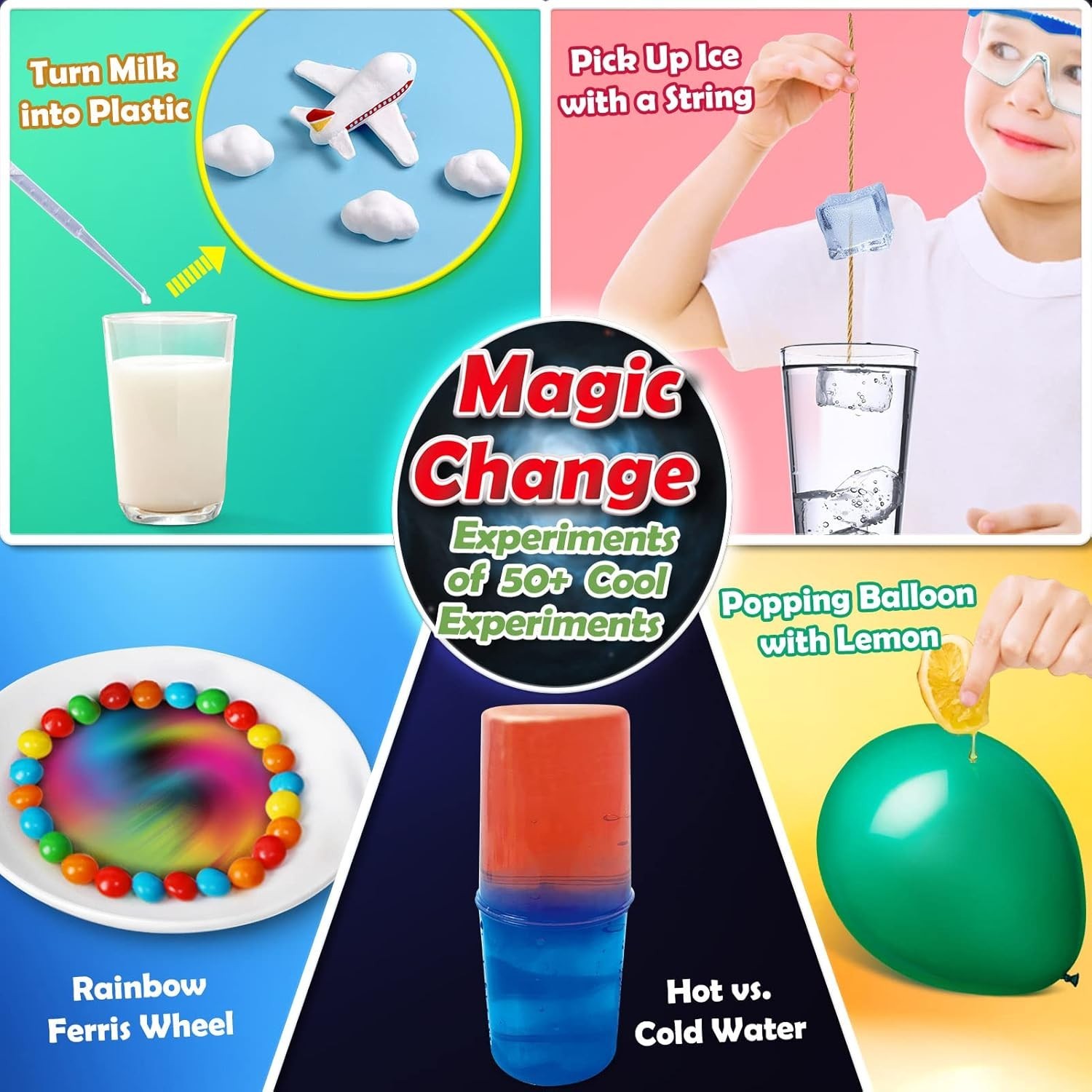 Science Lab Experiments Kit for Kids 50+ Toys Gifts for Boys Girls Chemistry Set